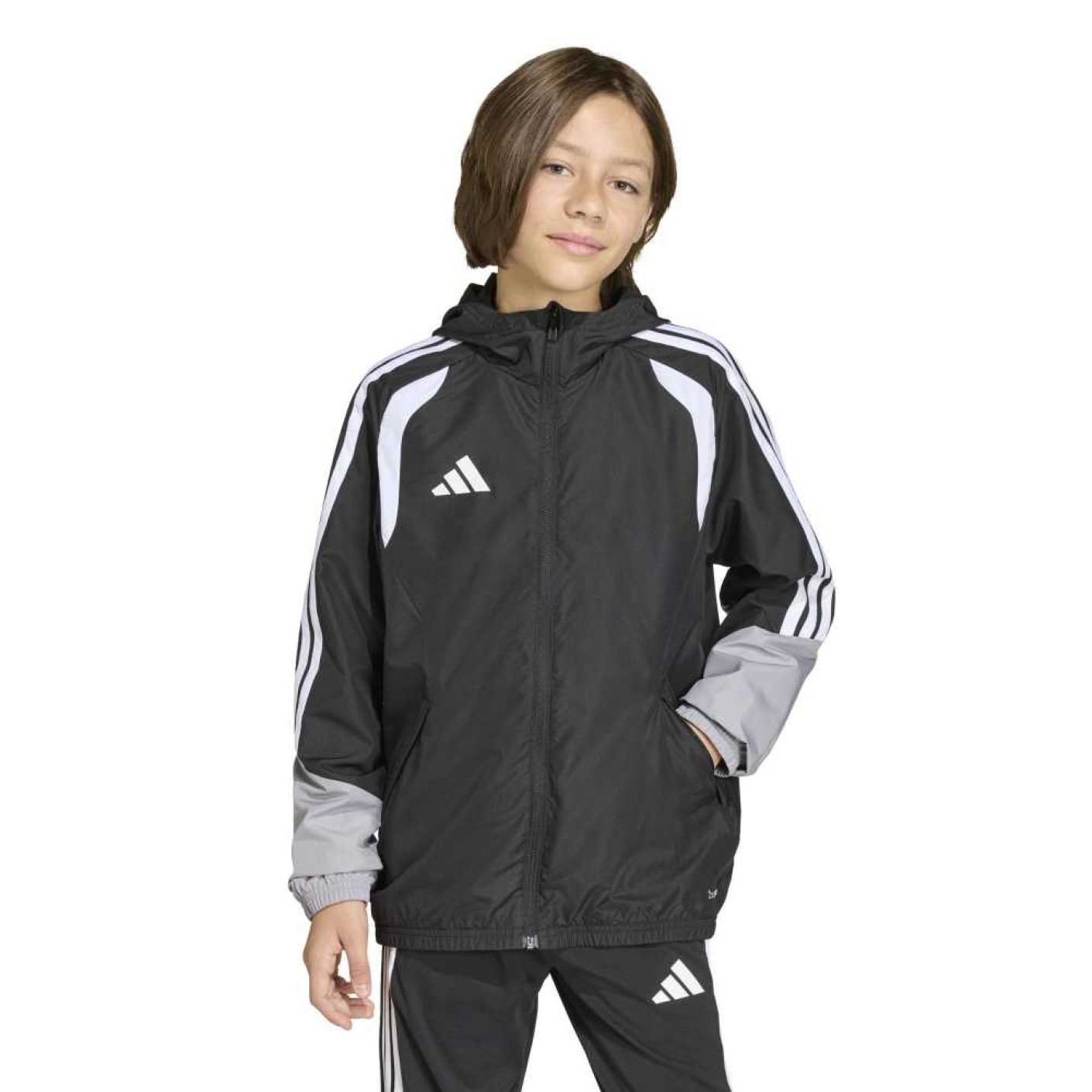 adidas Tiro 26 Competition Allweather Jacket Kids Black Grey