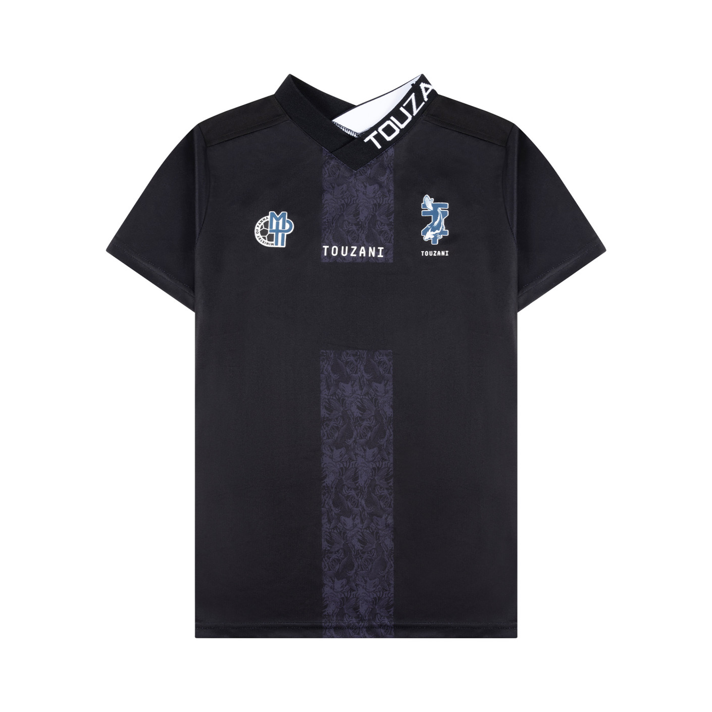 Touzani Taisho Kids Football Shirt Black Blue White