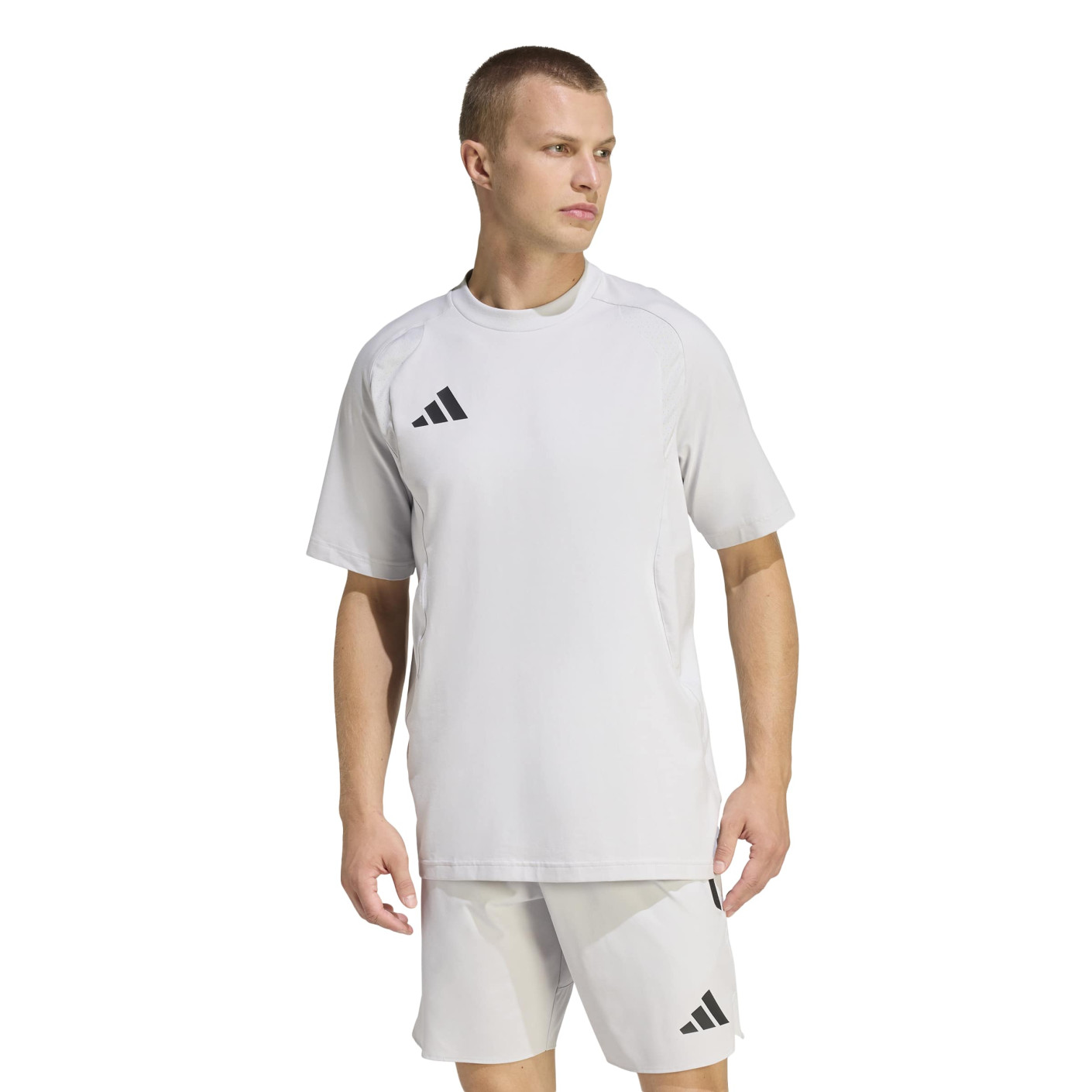 adidas Tiro Travel Training Shirt Grey Black