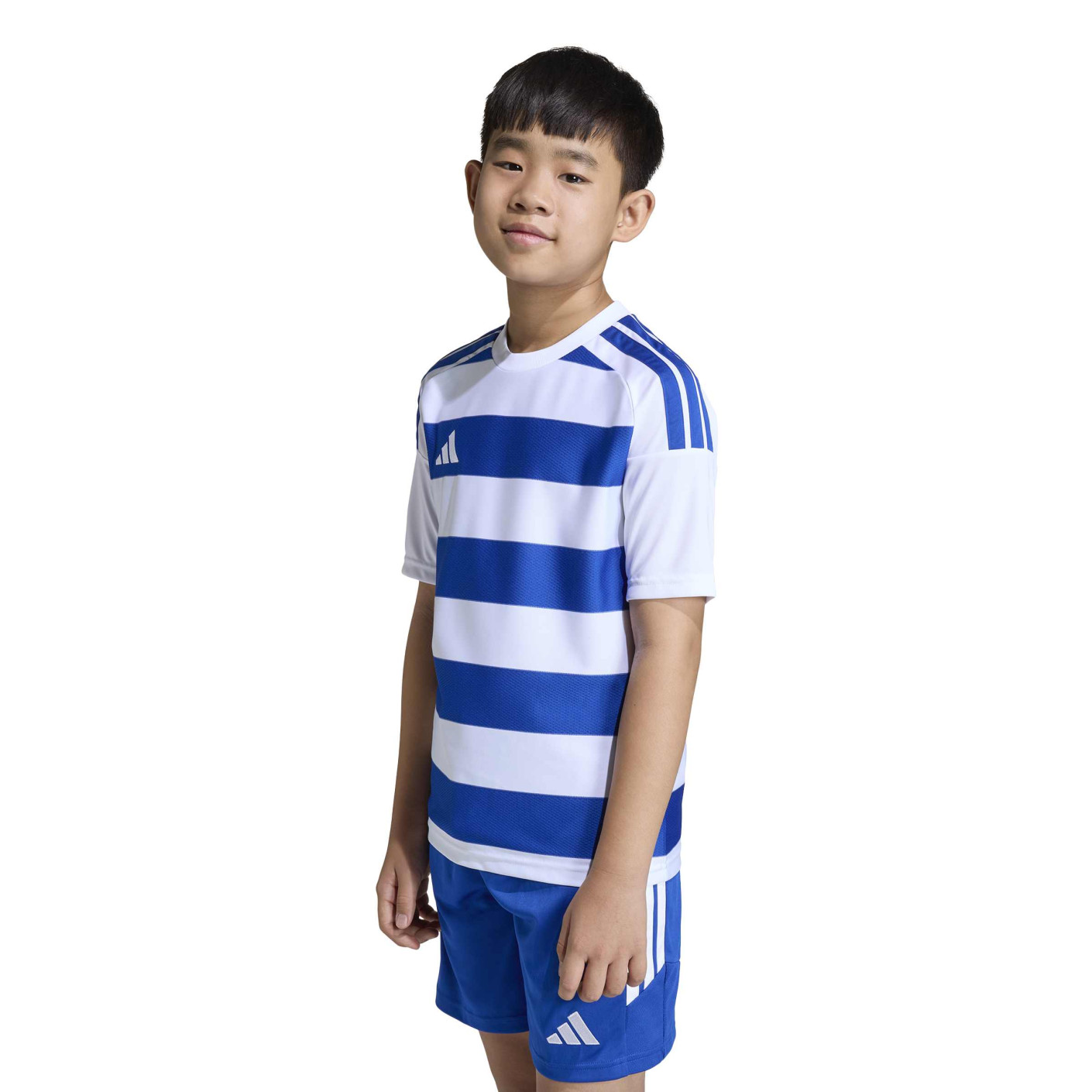adidas Hooped 26 Voetbalshirt Kids Wit Blauw