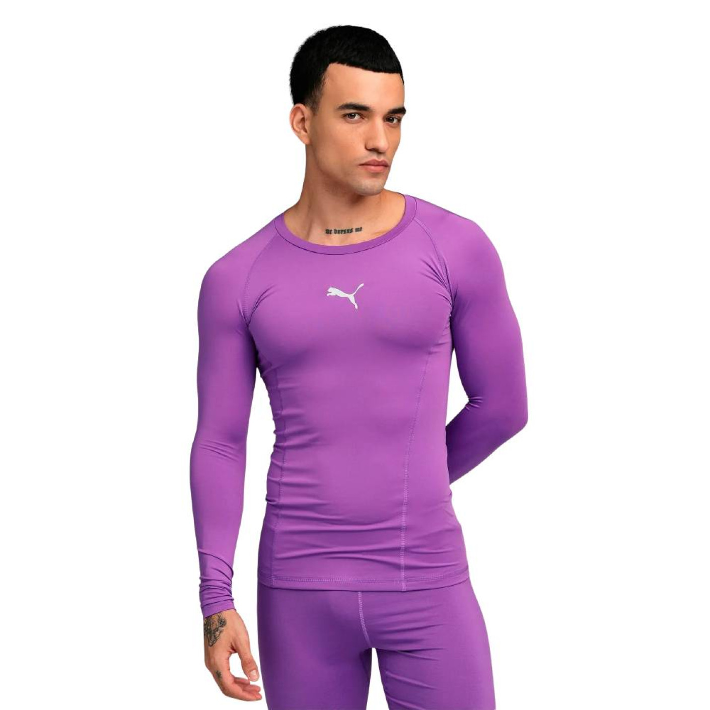 PUMA LIGA Ondershirt Lange Mouwen Paars