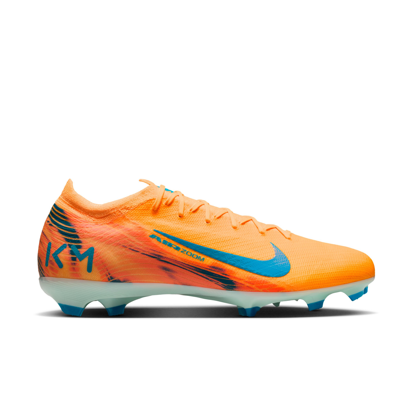 Nike Zoom Mercurial Vapor 16 Mbappé Pro Gras Football Boots (FG) Light Orange Turquoise