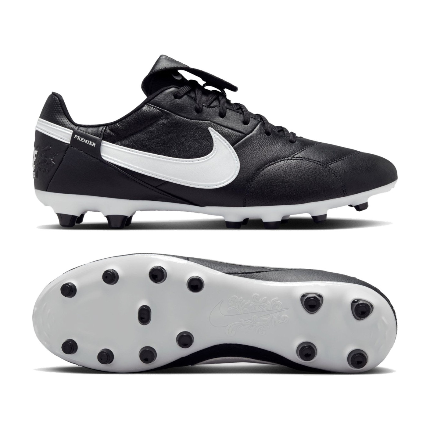 Nike Premier III Gras Voetbalschoenen (FG) Zwart Wit Zwart