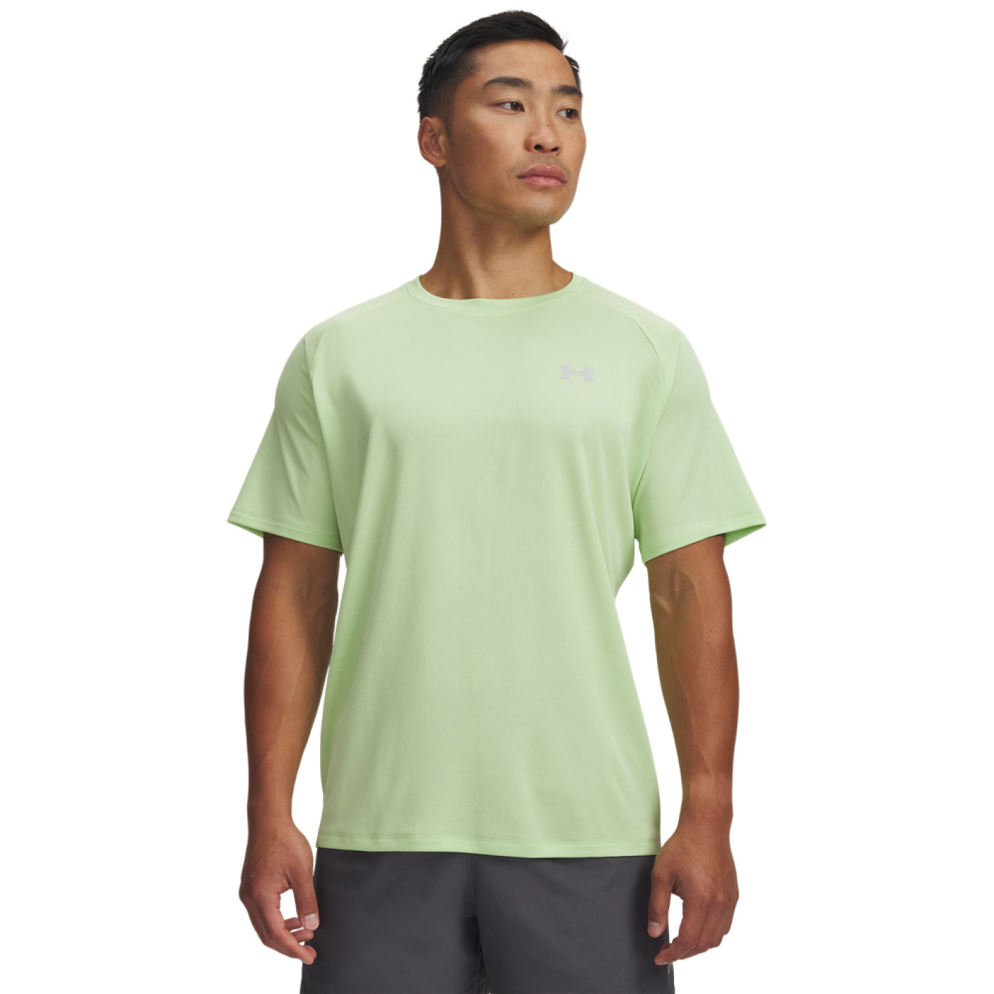 Under Armour Tech Textured Training Shirt Light Green Silver