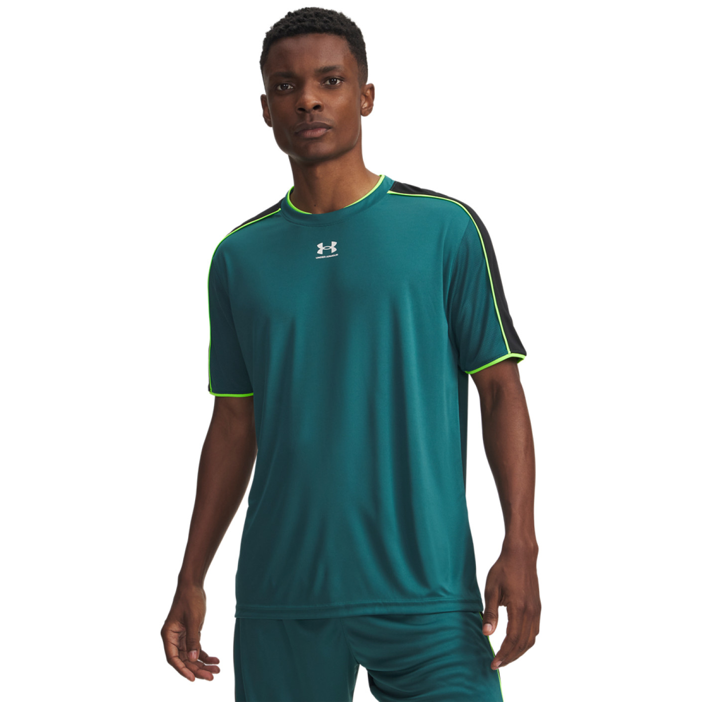 Under Armour Challenger Training Shirt Dark Green Light Green White
