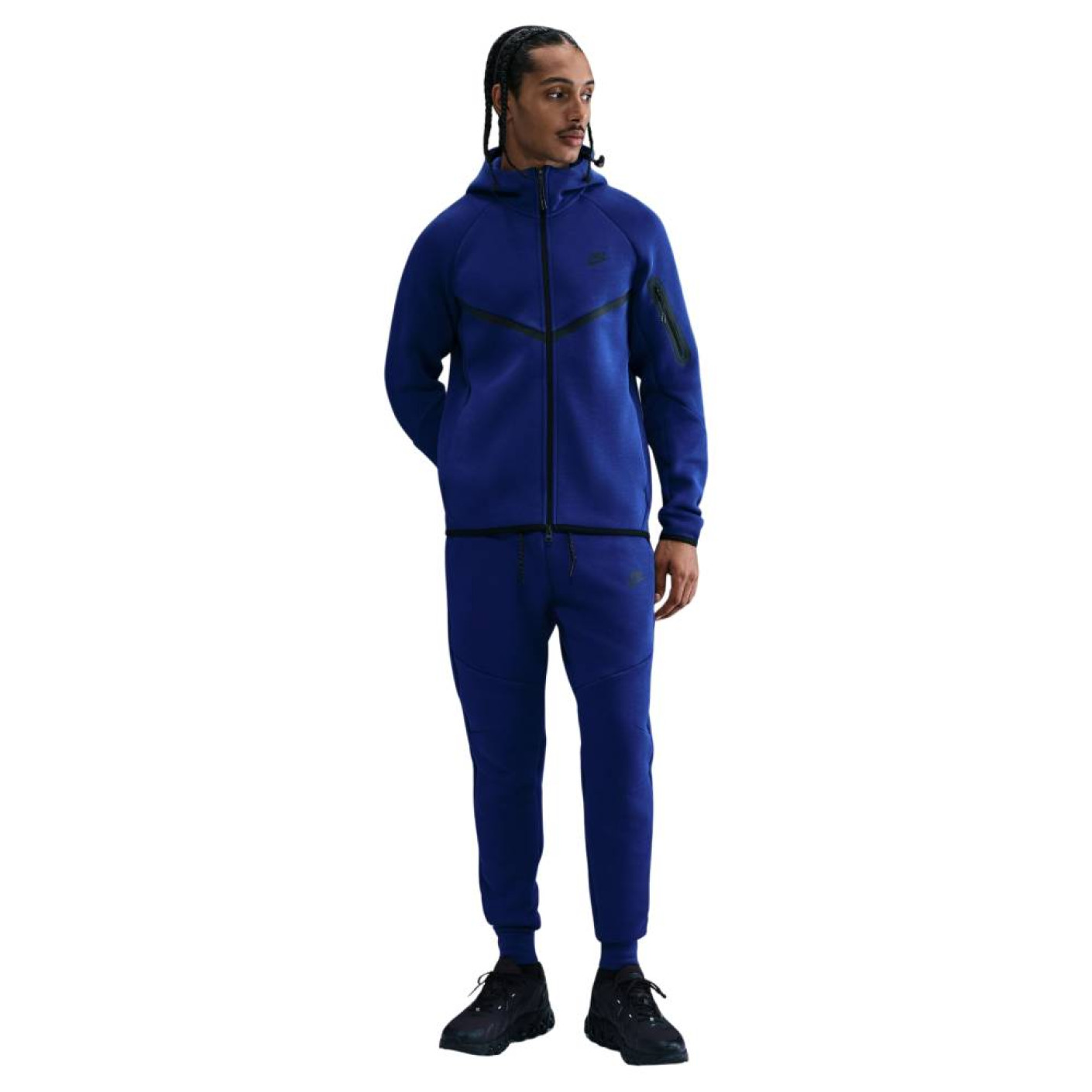 Nike Tech Fleece Sportswear Trainingspak Blauw Zwart