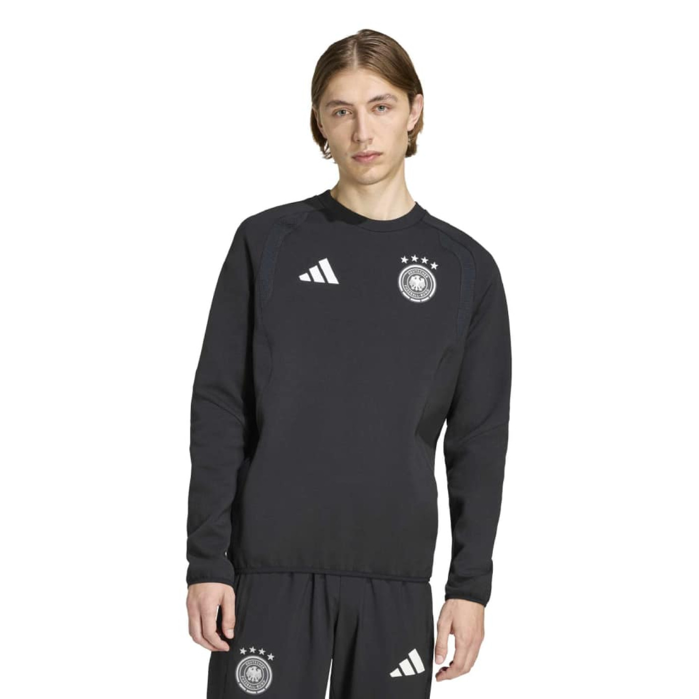 adidas Germany Tiro Travel Crew Sweater 2026-2028 Black White