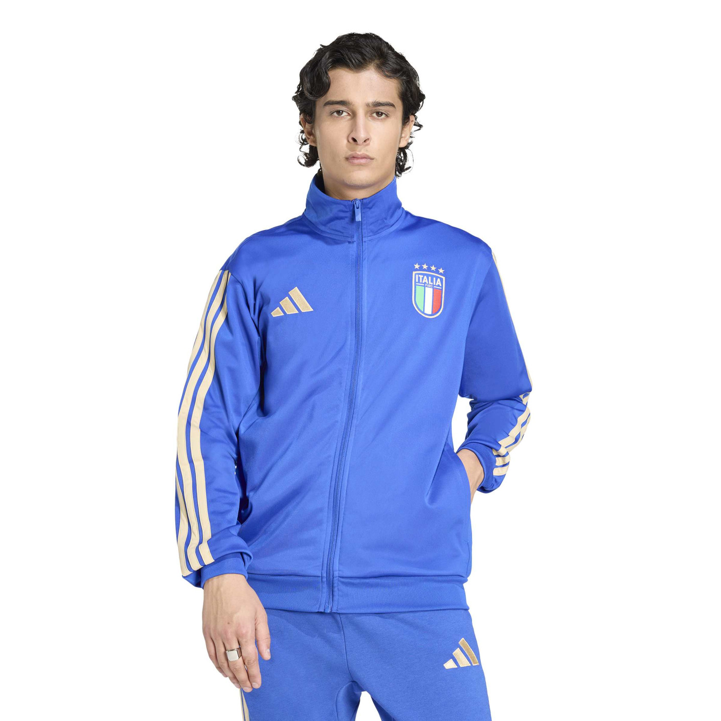 adidas Italië DNA Trainingsjack 2026-2028 Blauw Goud