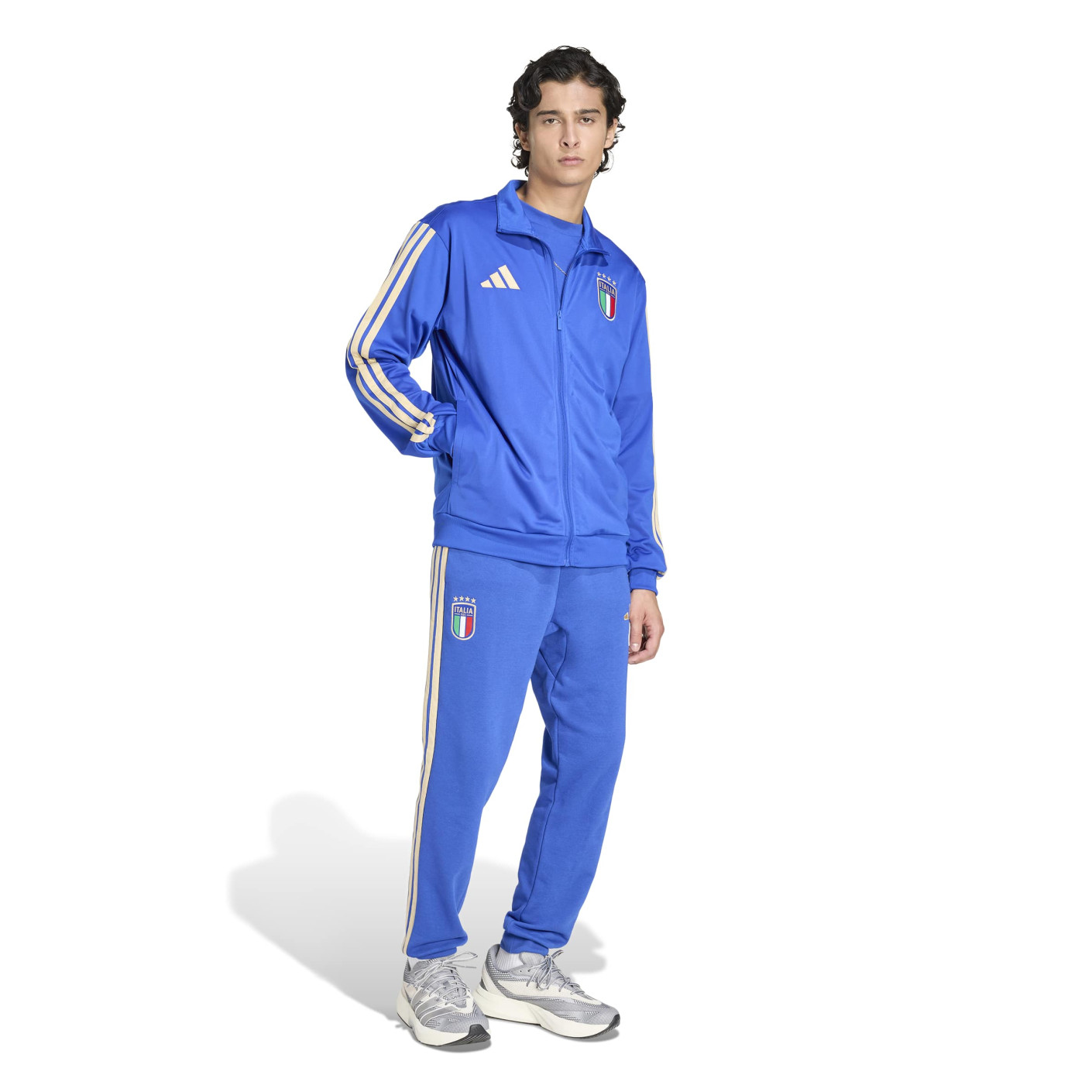 adidas Italy DNA Tracksuit Full-Zip 2026-2028 Blue Gold