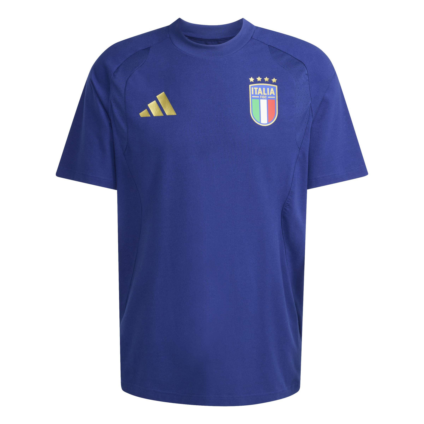 adidas Italy Tiro Travel T-Shirt 2026-2028 Blue Gold - Voetbalshop.nl