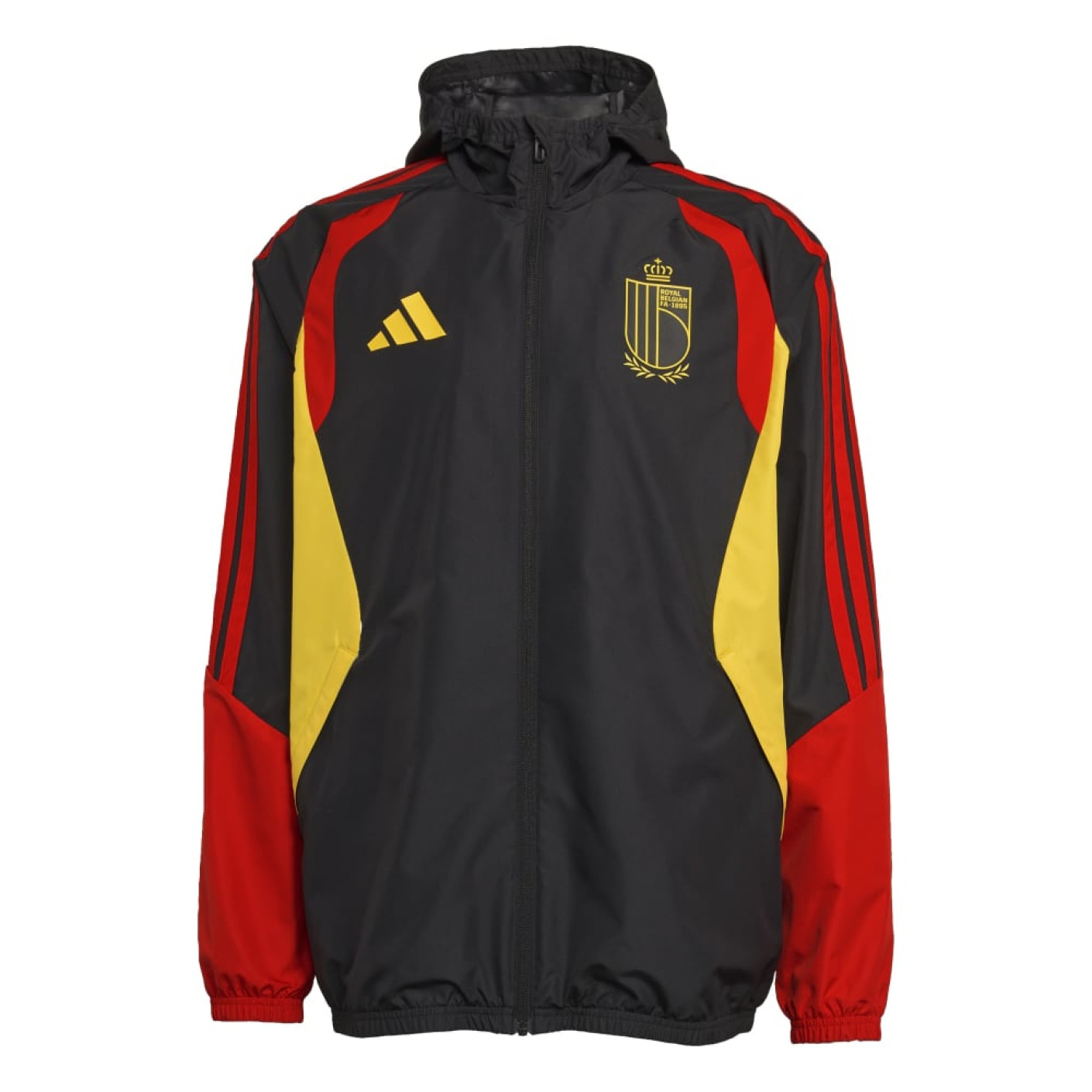 adidas België All Weather Jas 2026-2028 Zwart Geel Rood