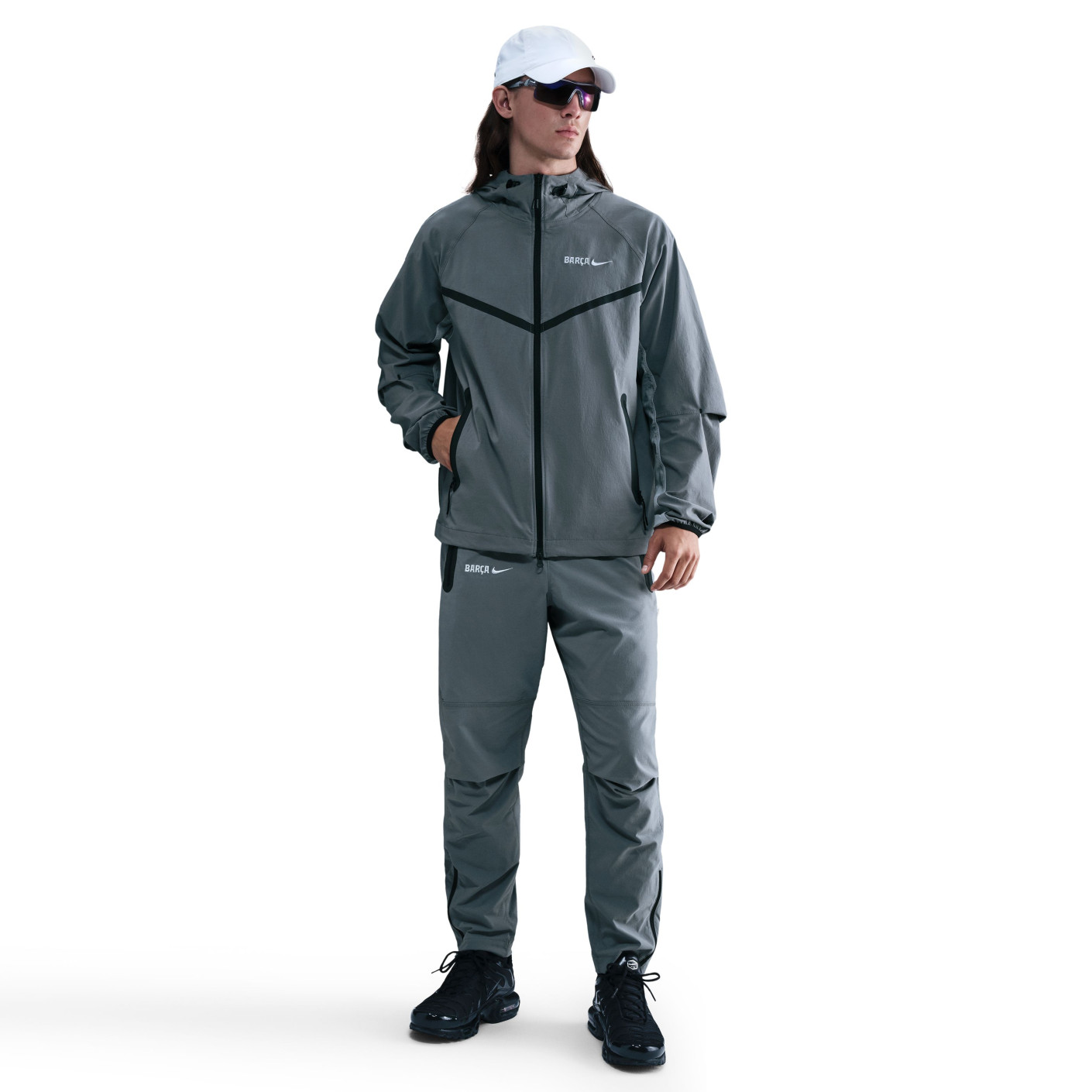 ウォーキング・ランニングウェア PK shampoo Track jacket & pants FC Barcelona Tech Windrunner Men's Nike Football Full-Zip Woven