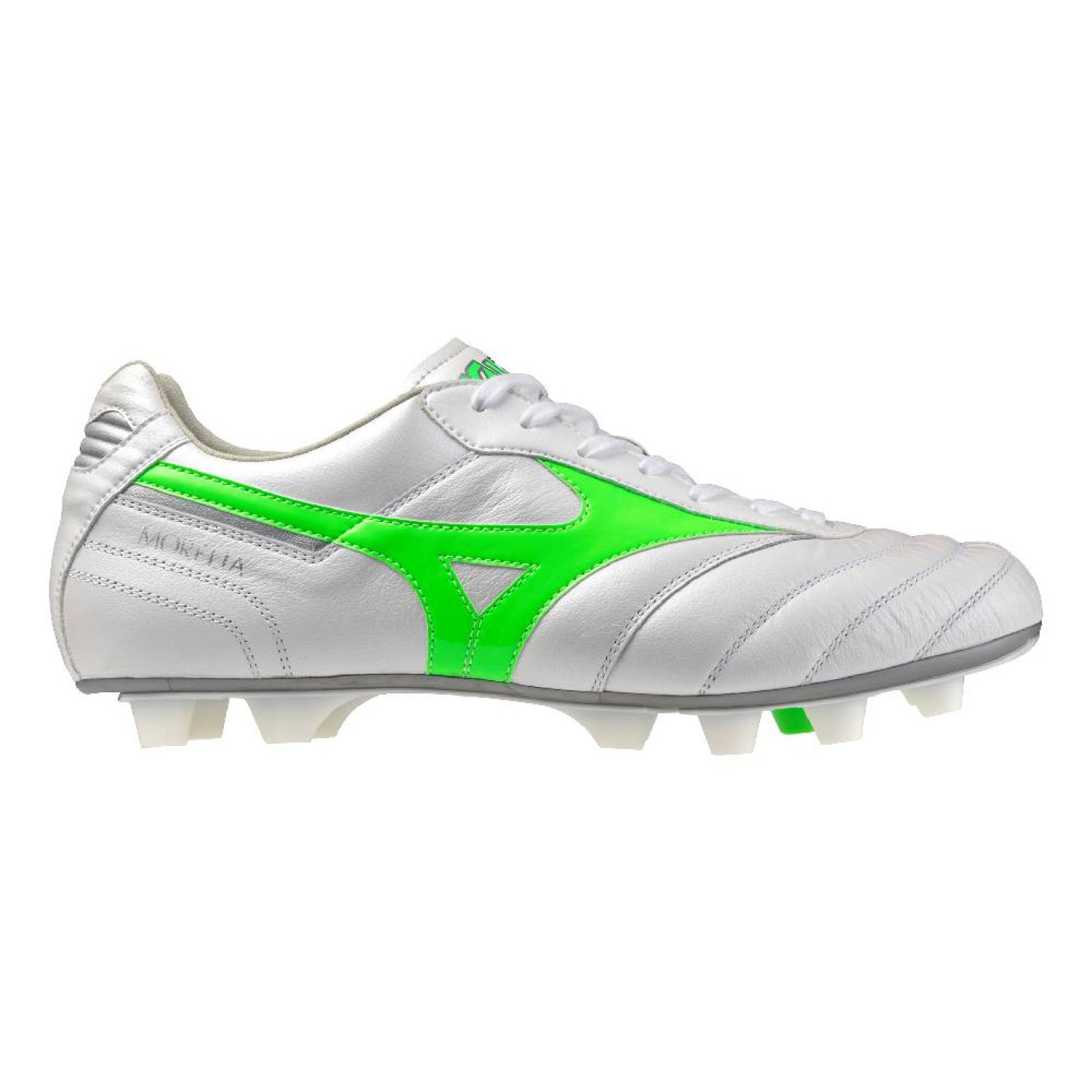 Mizuno Morelia II Elite Gras Football Shoes (FG) White Green Silver
