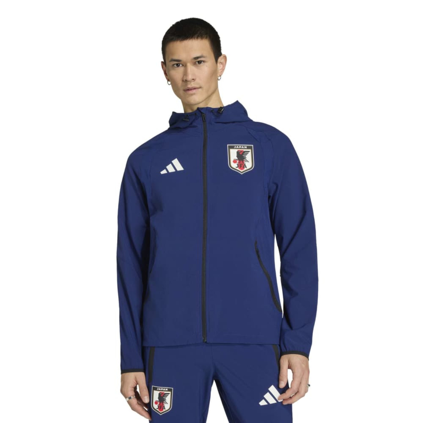 adidas サッカー　日本代表　ハーフコート　ウィンドブレーカー　y2k adidas Japan Tiro Travel Tracksuit Full-Zip 2026-2028 Dark Blue