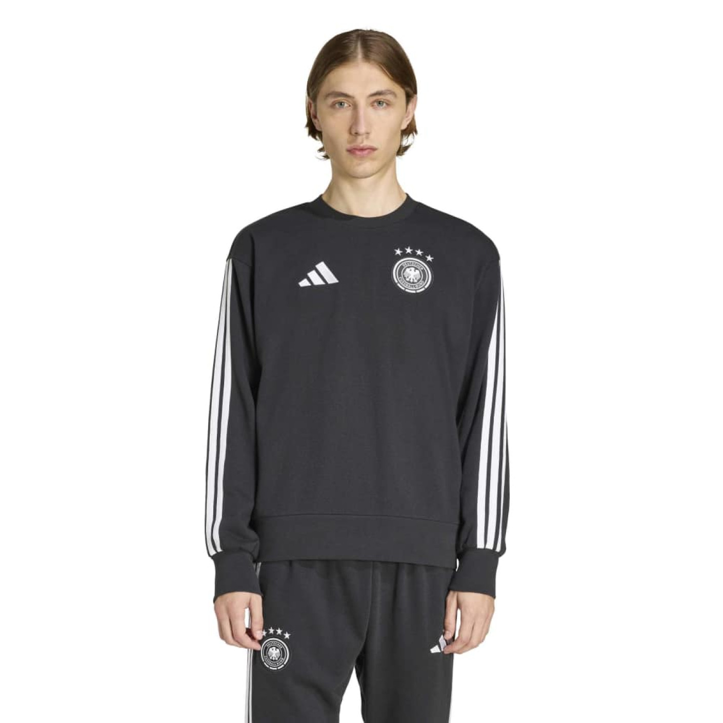 adidas Duitsland DNA Crew Sweater 2026-2028 Zwart Wit