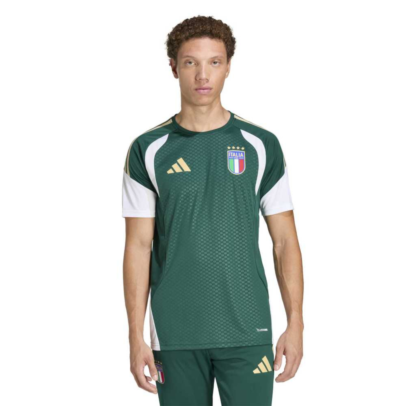 adidas Italië Trainingsshirt 2026-2028 Groen Wit Goud