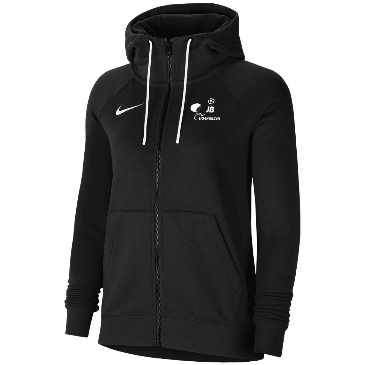 JB Eigenbilzen Hoodie met Rits Dames Zwart