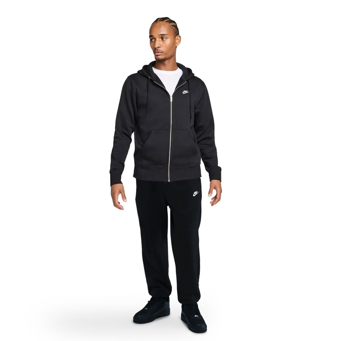 Nike Sportswear Club Fleece Tracksuit Black White