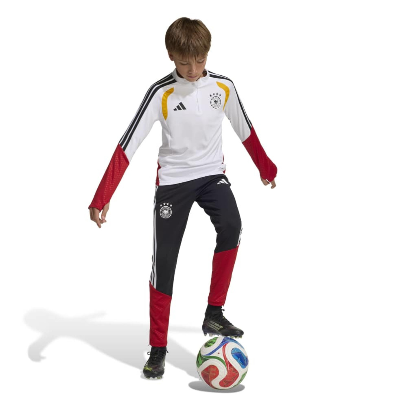 adidas Germany Tracksuit 1/4-Zip 2026-2028 Kids White Black