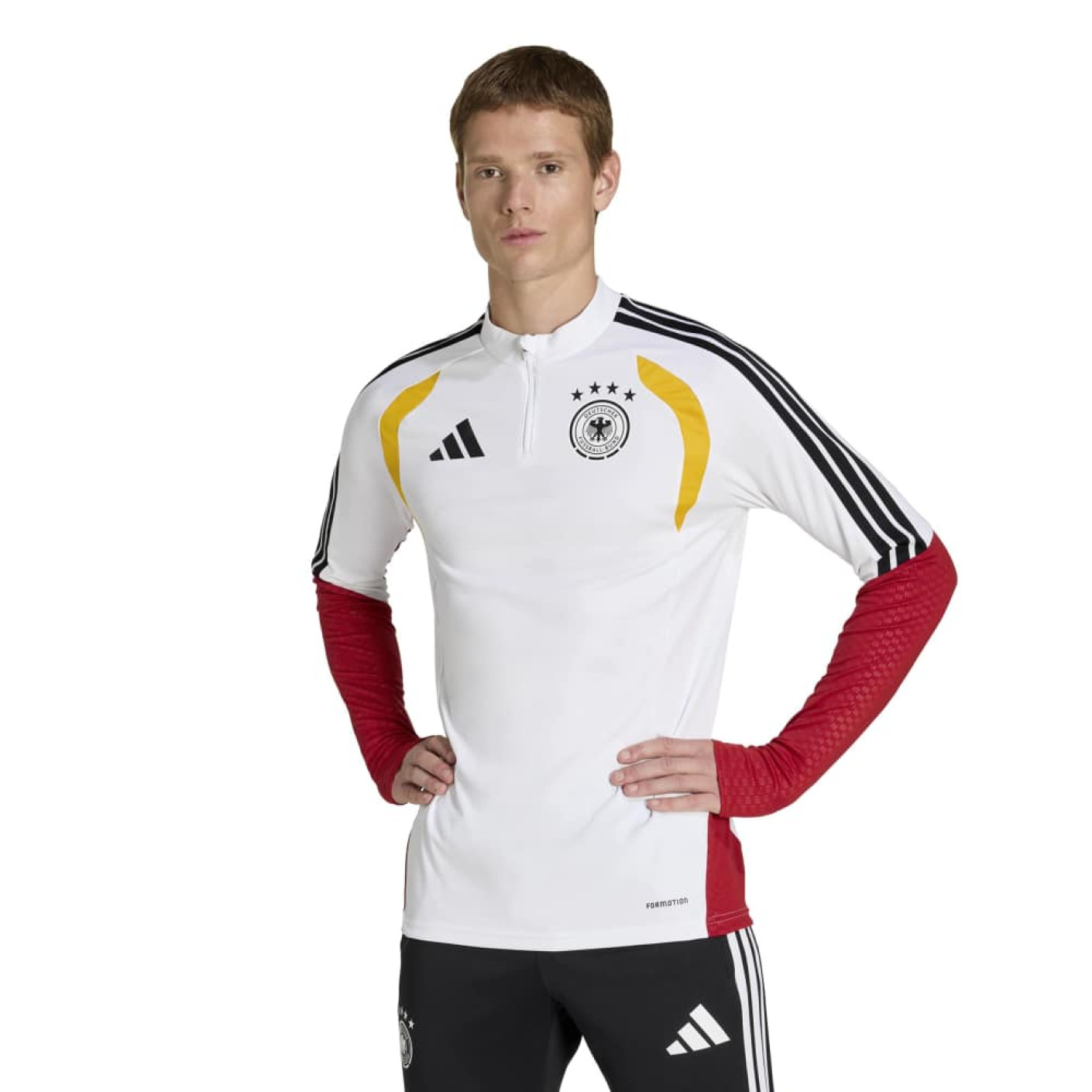 adidas Germany Training sweater 1/4-Zip 2026-2028 White Black