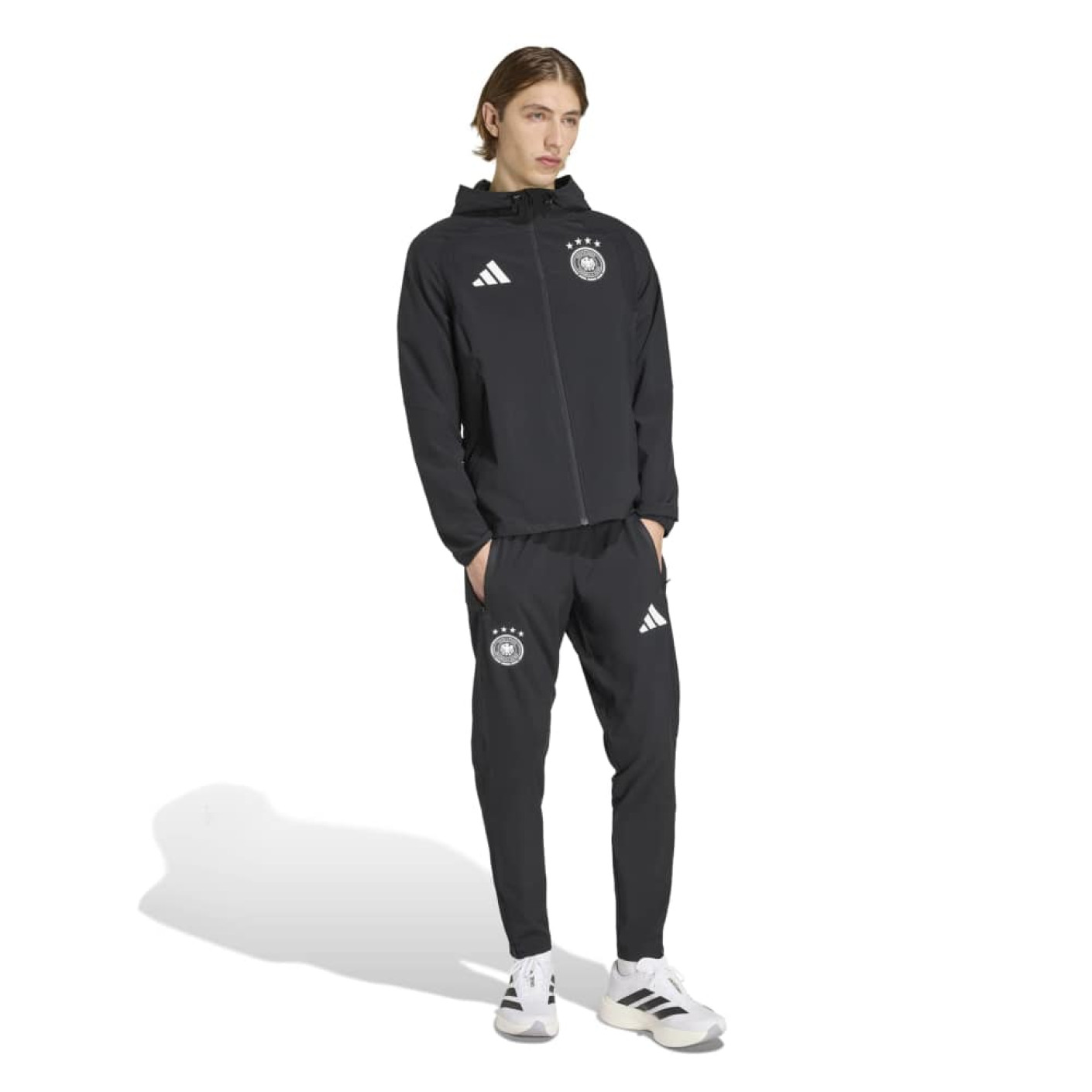 adidas Germany Tiro Travel Tracksuit Full-Zip 2026-2028 Black White