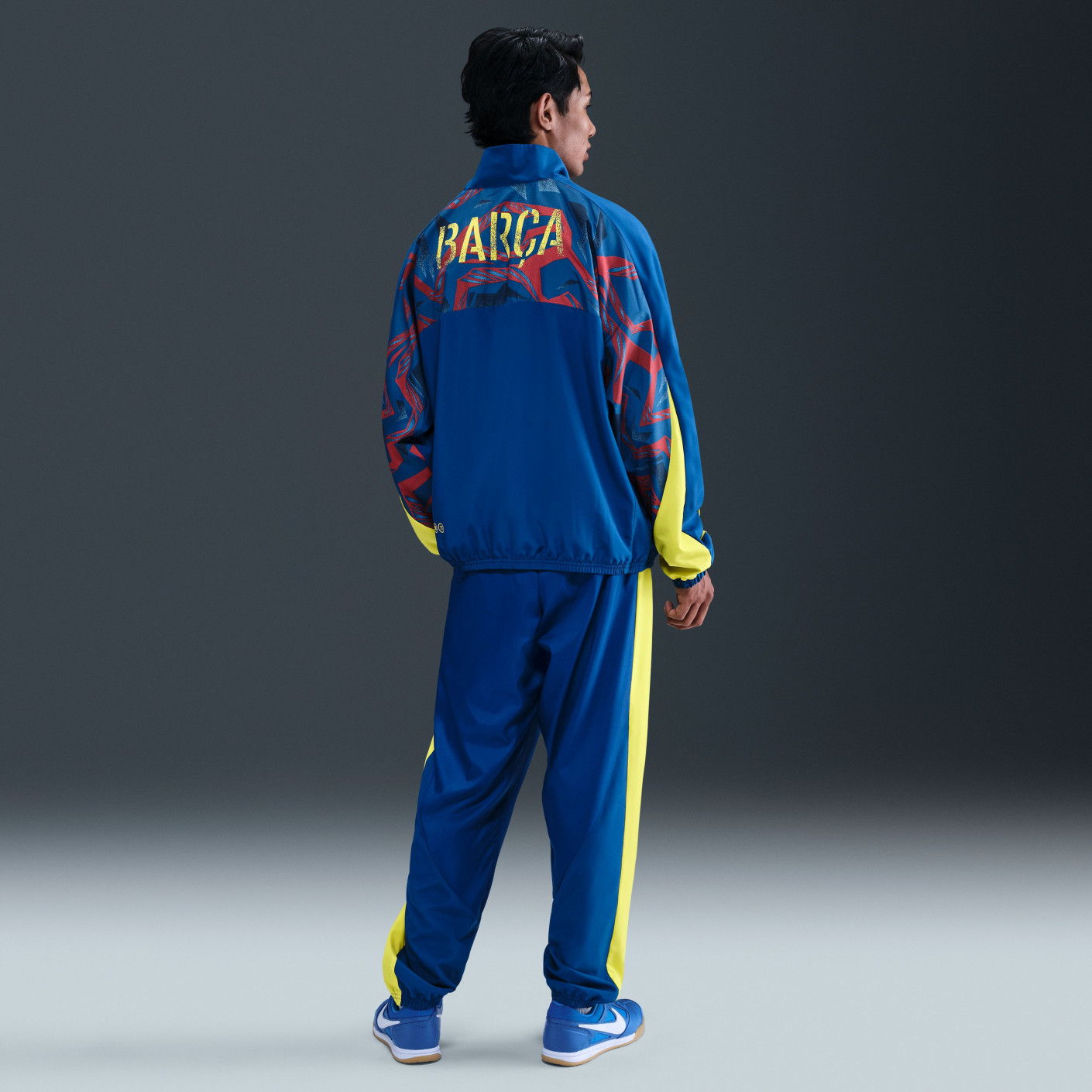 Nike FC Barcelona Woven Training Jacket 2025-2026 Dark Blue Yellow