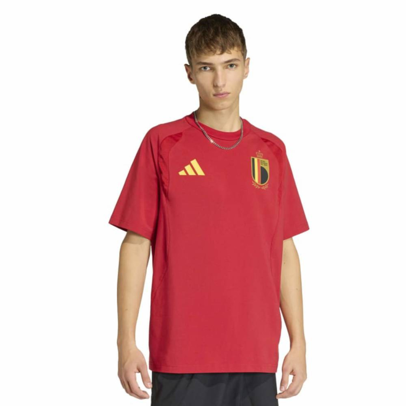 adidas België Tiro Travel T-Shirt 2026-2028 Rood Geel