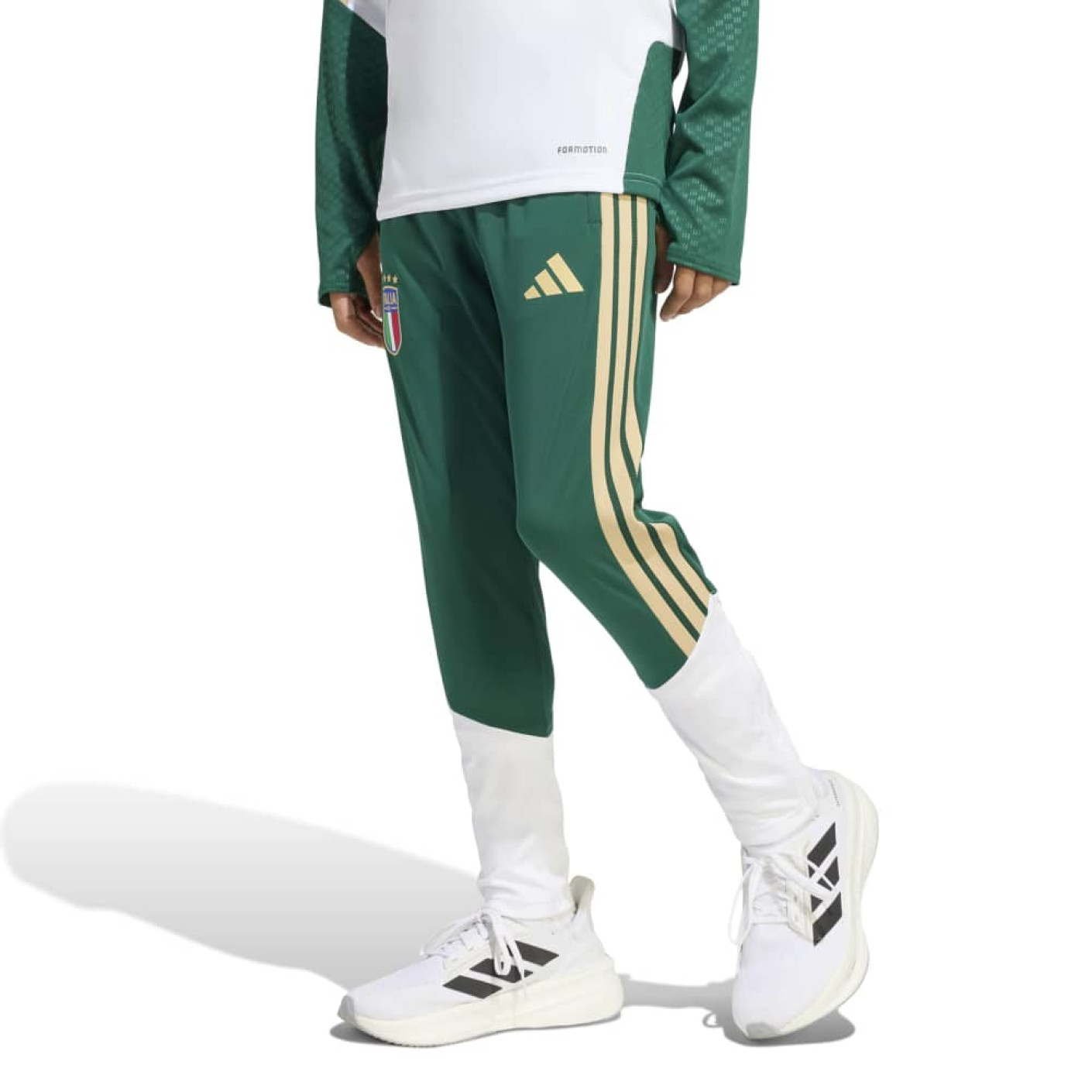adidas Italië Trainingsbroek 2026-2028 Kids Groen Wit Goud