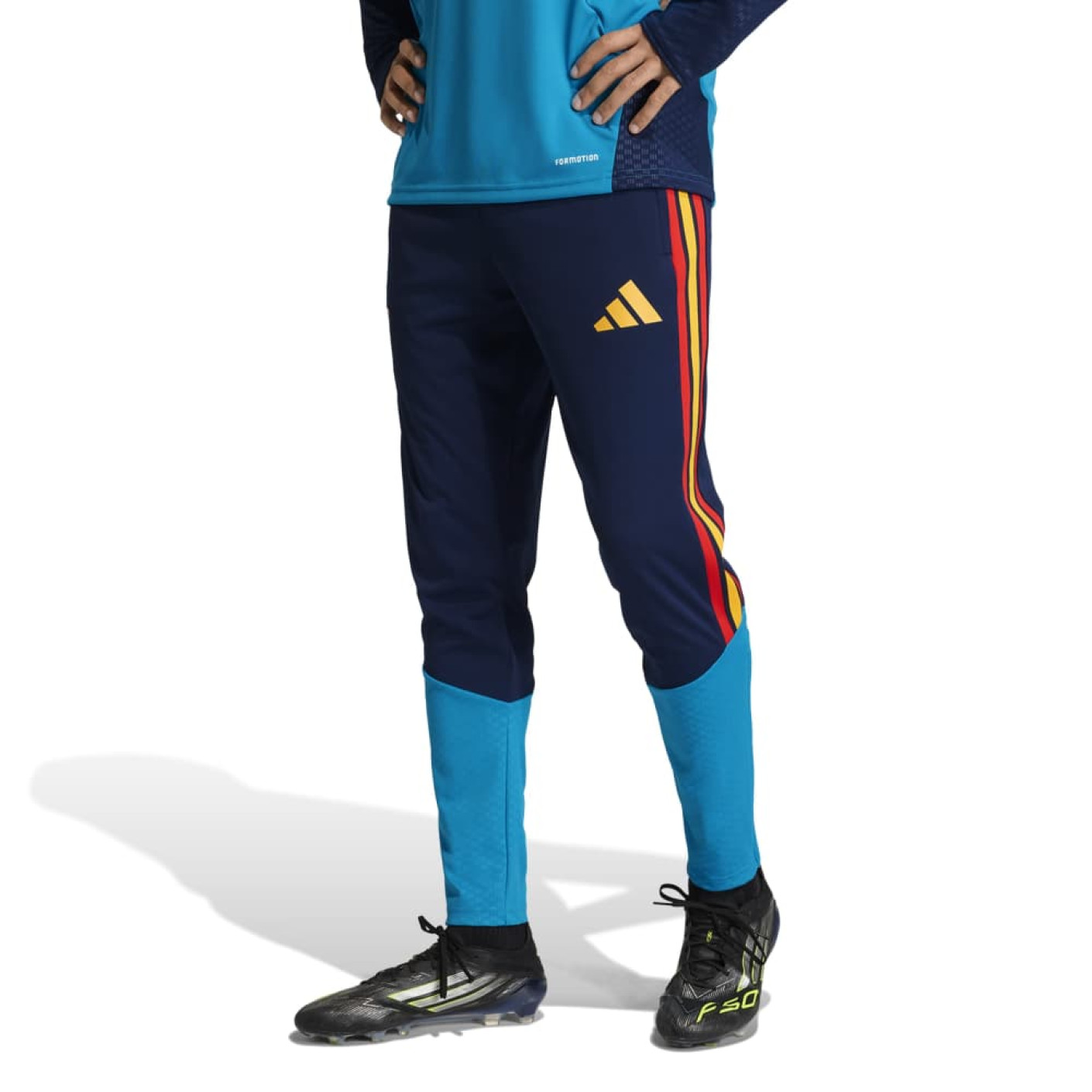 adidas Spain Training pants 2026-2028 Dark Blue Light Blue Yellow