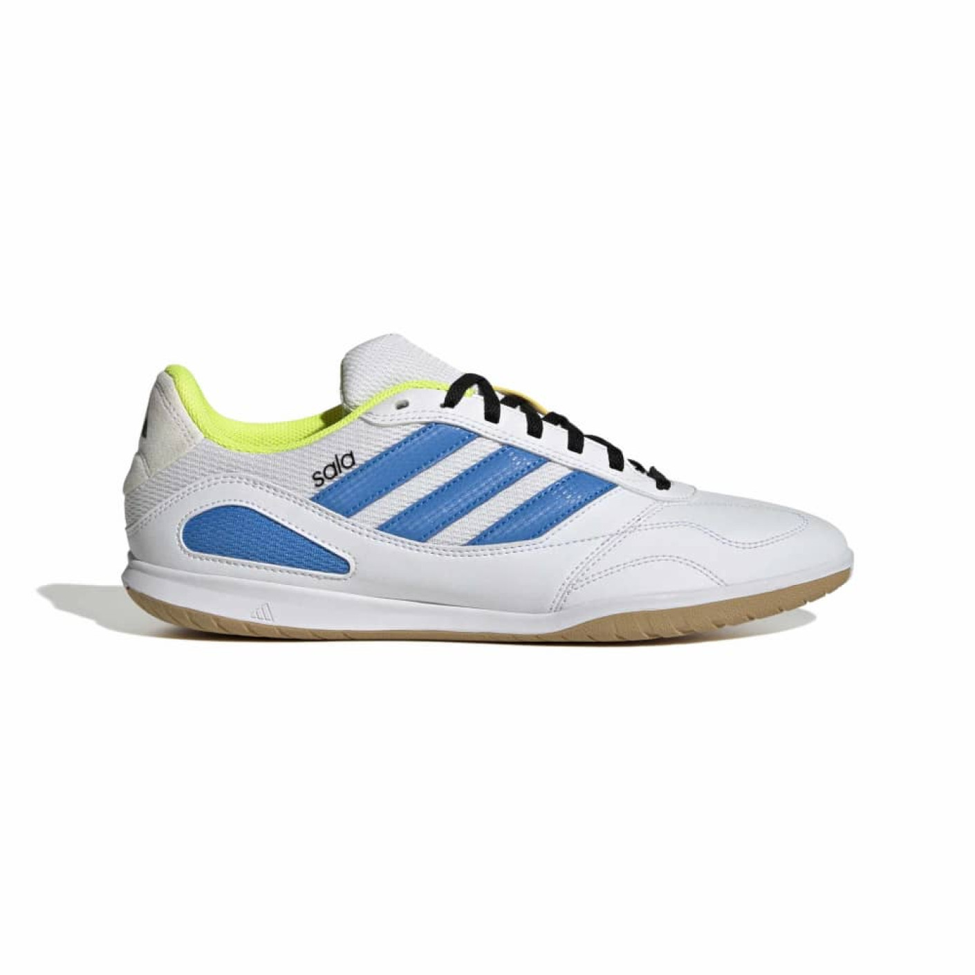adidas Super Sala III Indoor Football Boots (IN) White Blue Neon Yellow Black