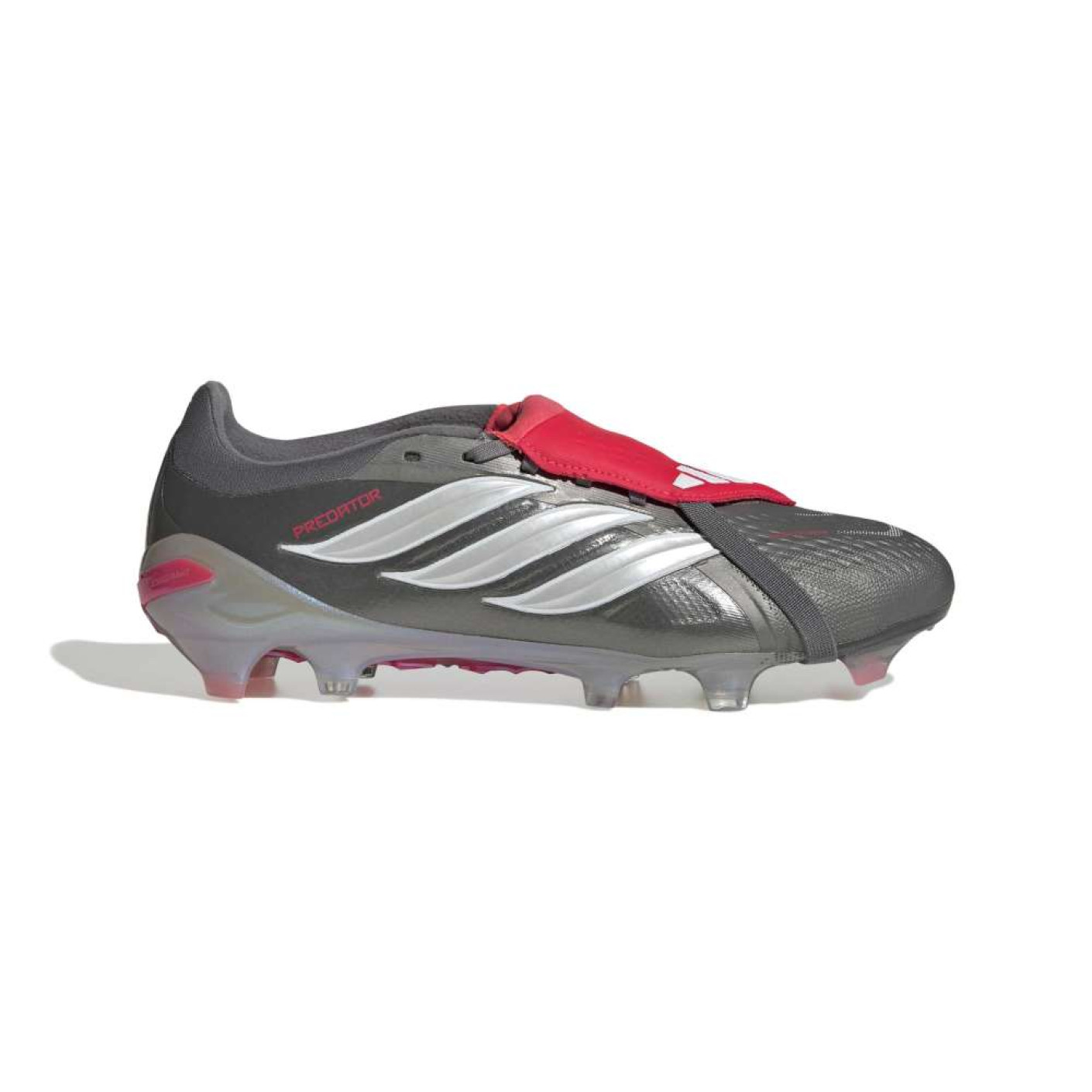 adidas Predator Pro FT Gras Voetbalschoenen (FG) Donkergrijs Wit Zilver Rood