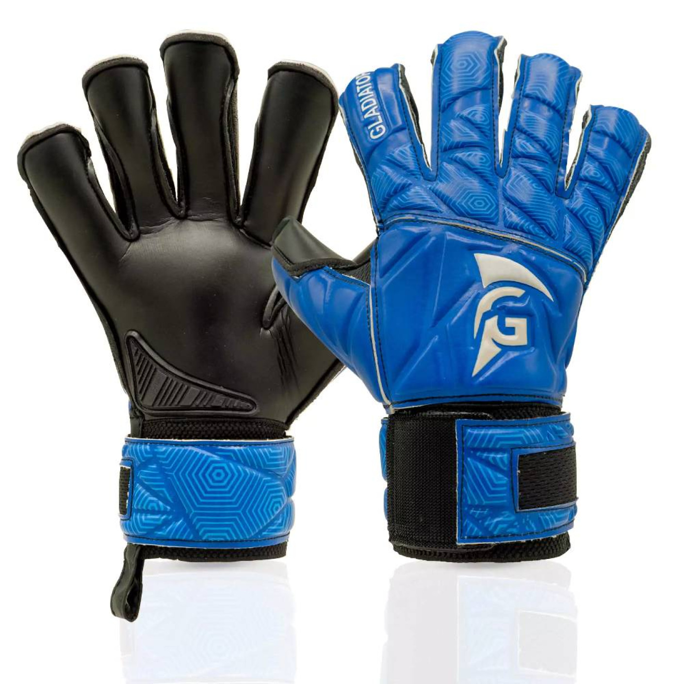 Gladiator Sports Robusto Goalkeeper Gloves Kids Blue Black White