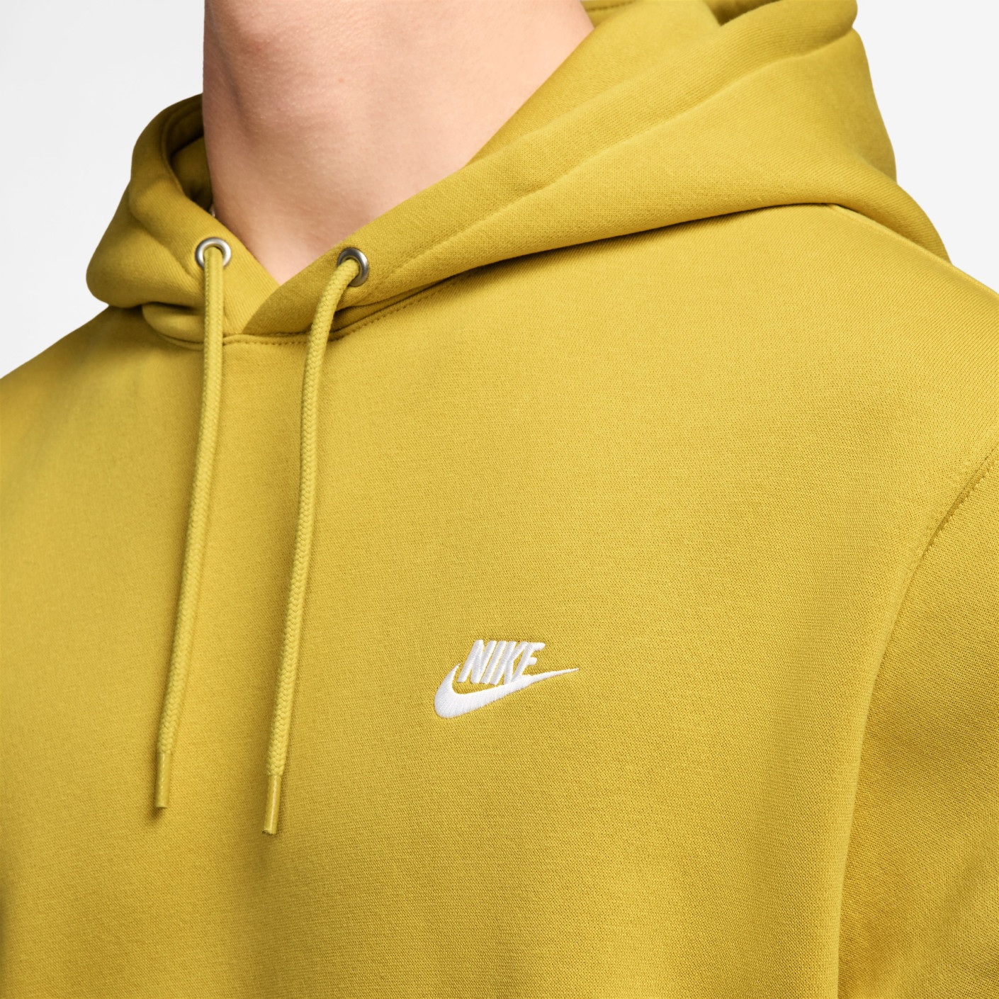 yellow nike fleece hoodie