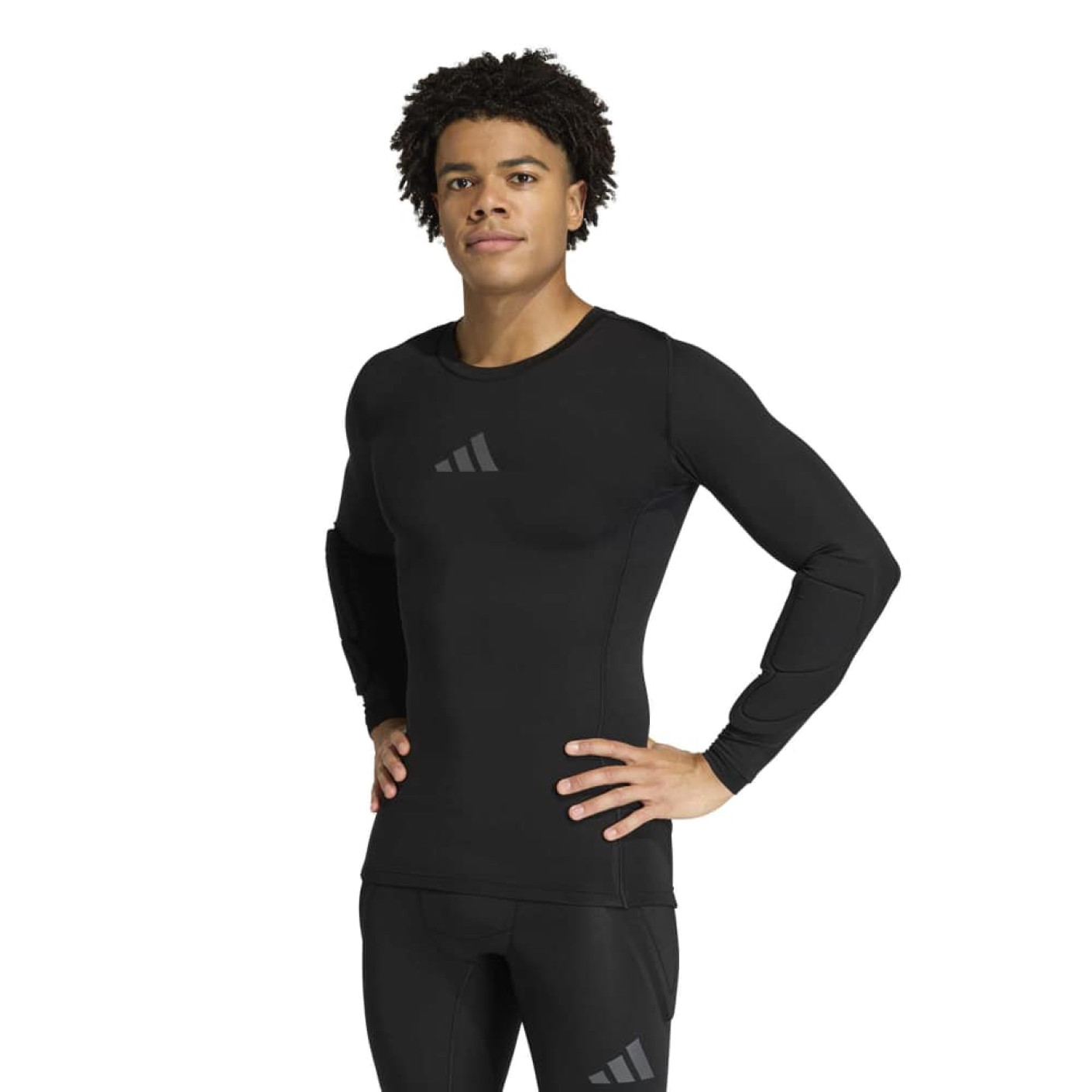 adidas Padded Long Sleeve Keeper Shirt Black