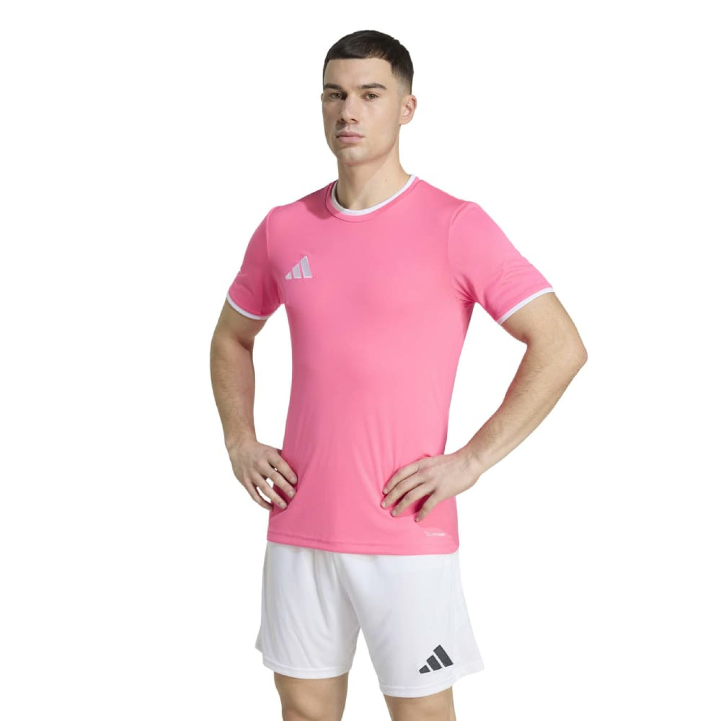 adidas Entrada 26 Voetbalshirt Roze Wit