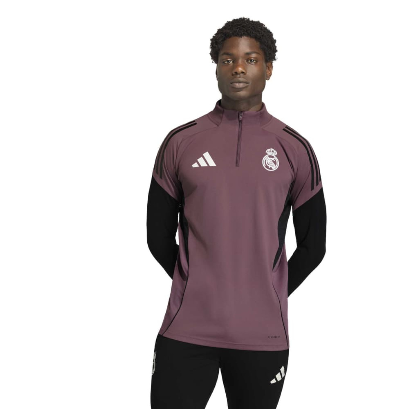 adidas Real Madrid Trainingstrui 1/4-Zip 2025-2026 Paars Zwart Wit