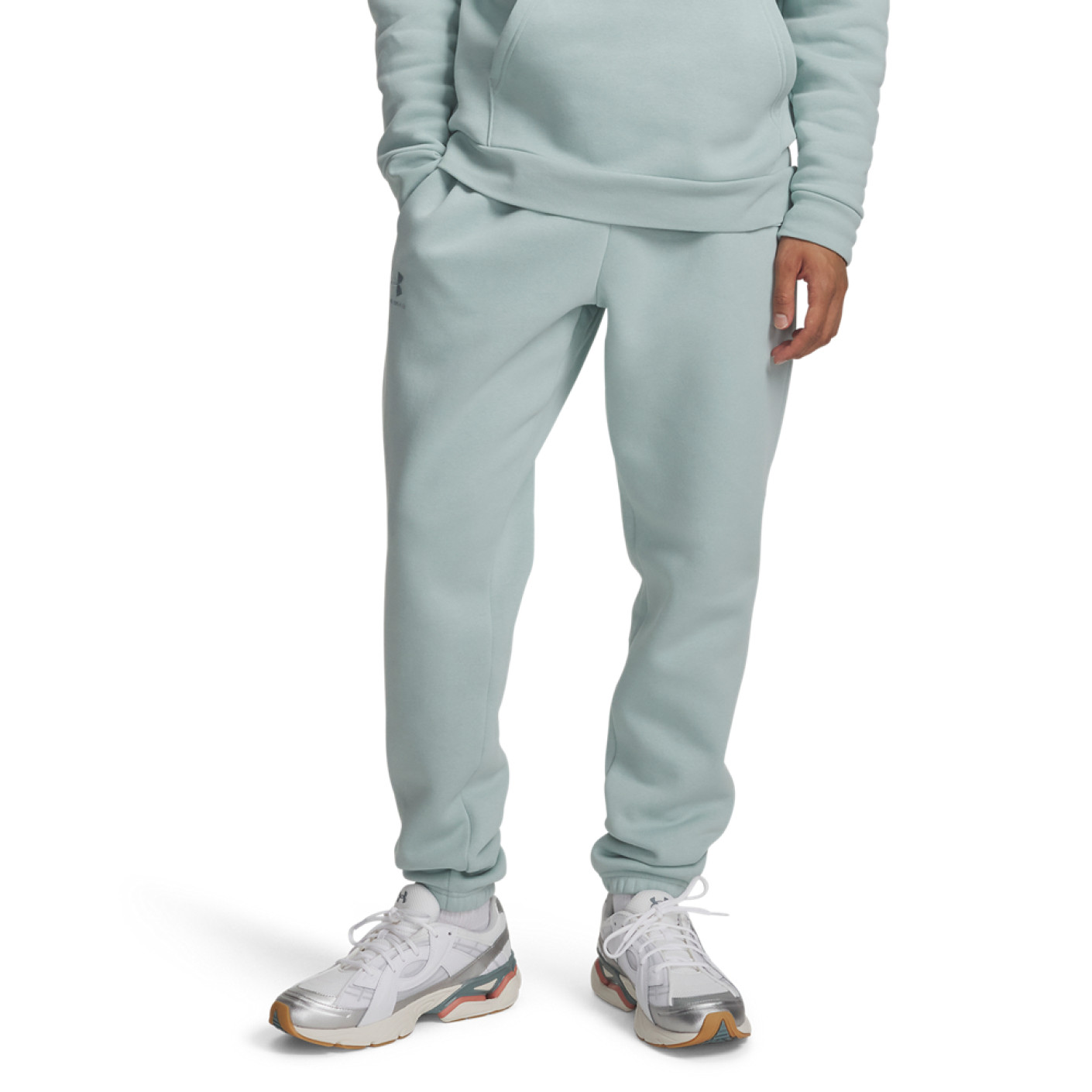 Under Armour Icon Fleece Joggingbroek Lichtblauw Wit