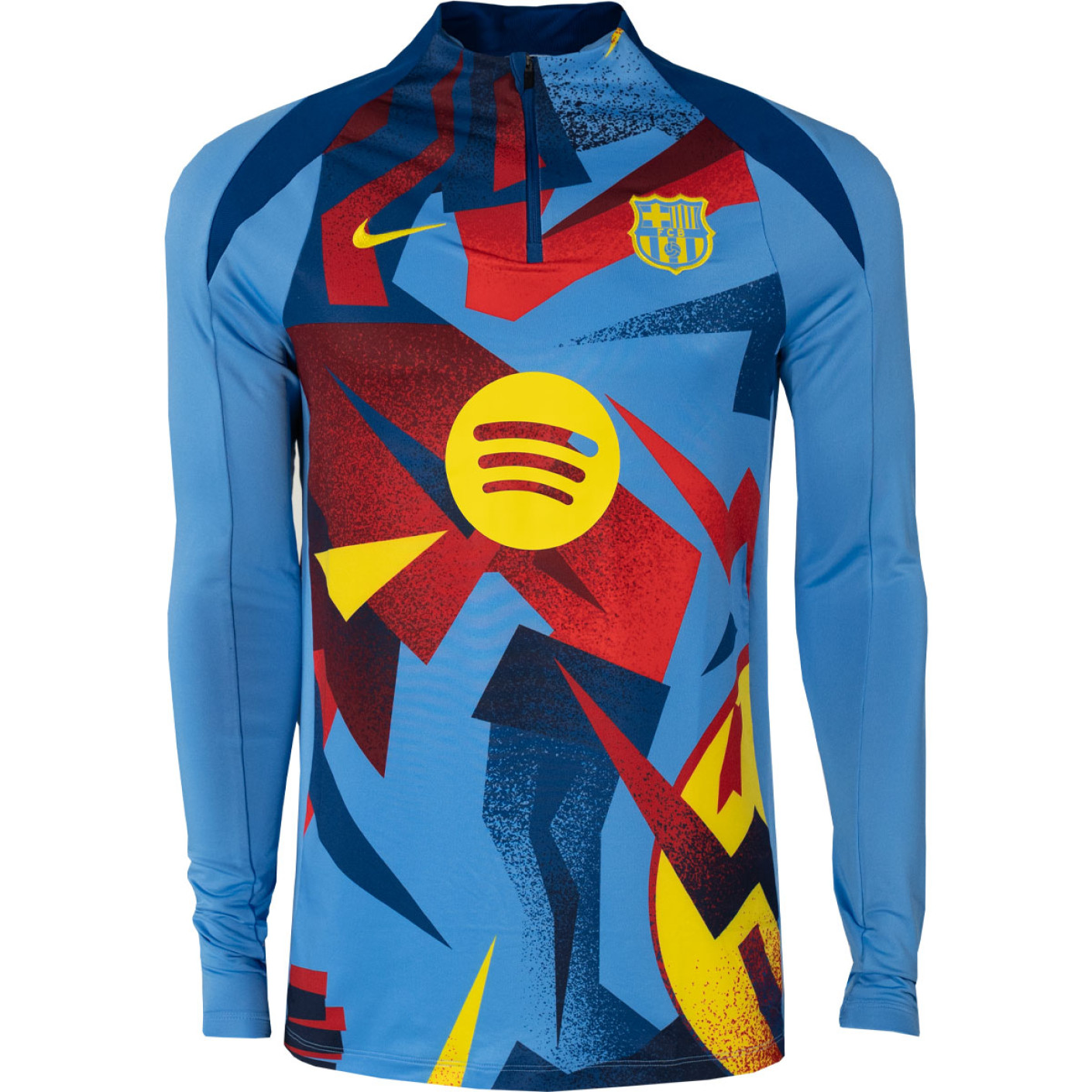 Nike FC Barcelona Pre-Match Strike Training sweater 1/4 Zip 2025-2026 Dark Blue Yellow