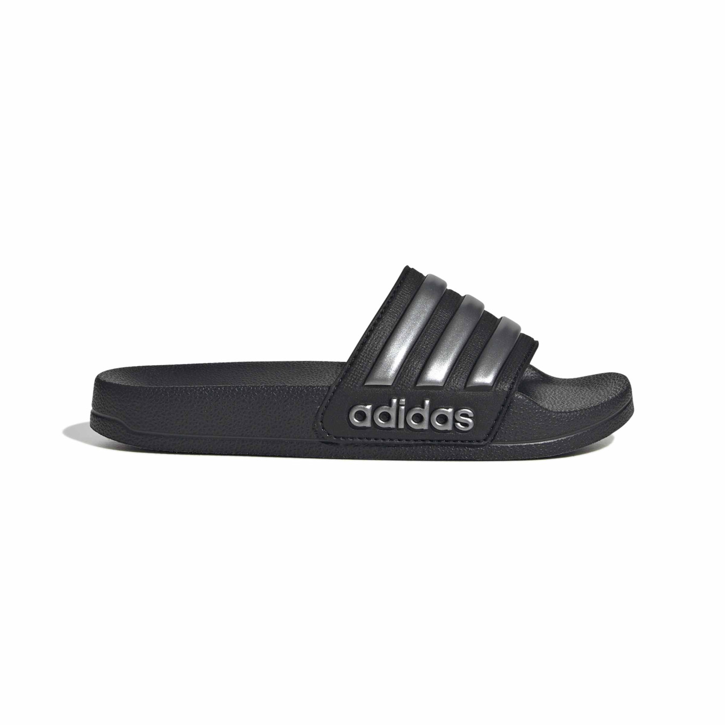 adidas Adilette Shower Slides Kids Black Silver Black