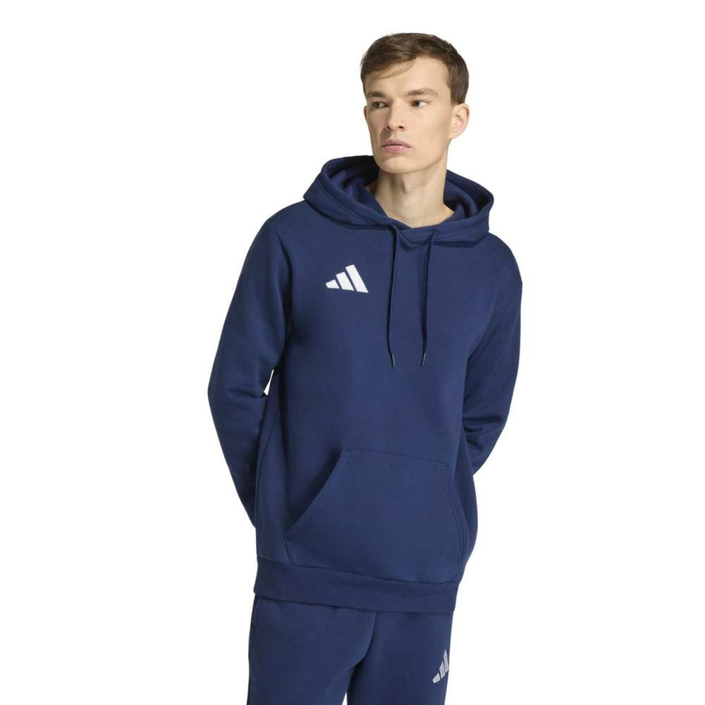 adidas Entrada 26 Hoodie Donkerblauw Wit