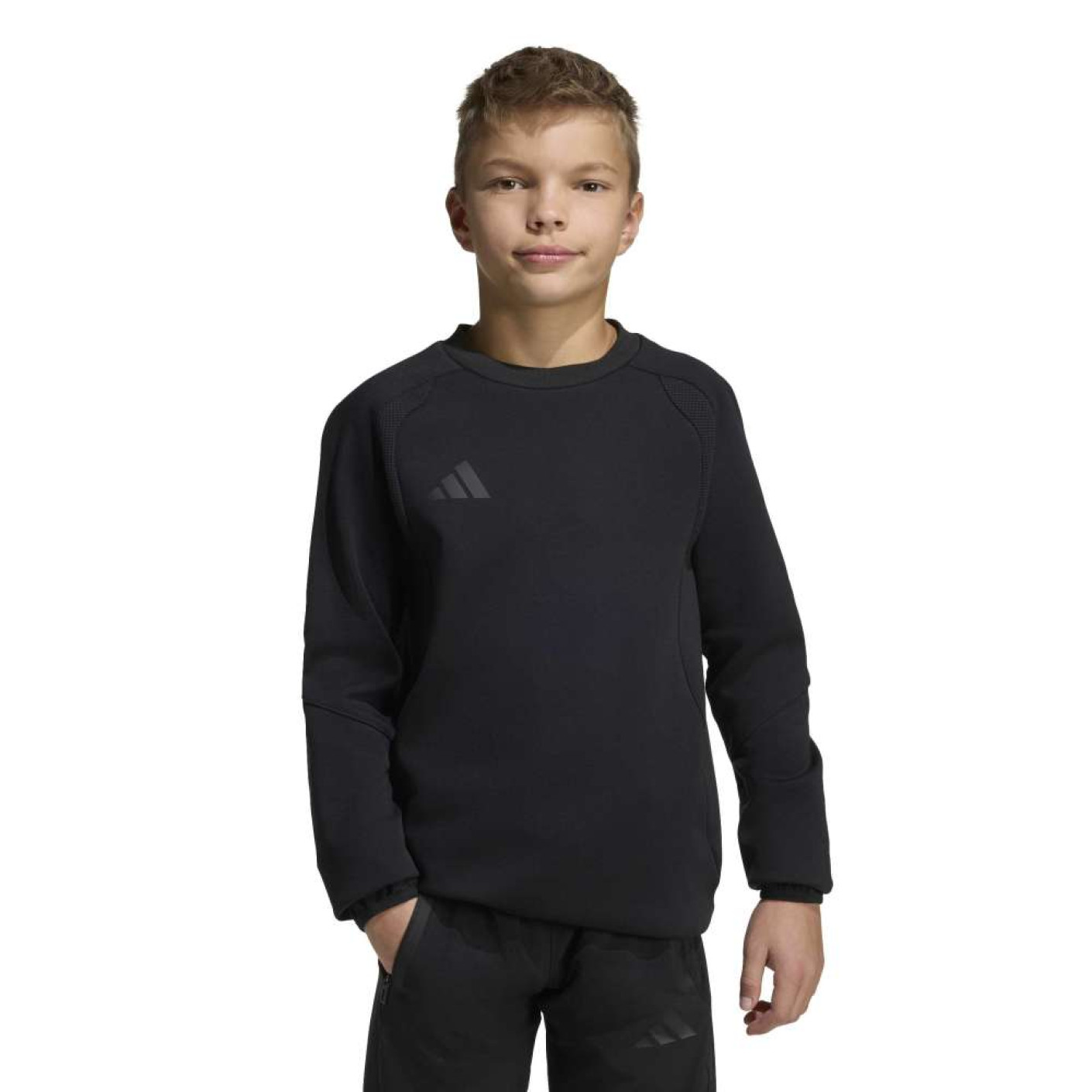 adidas Tiro Travel Crew Sweater Kids Zwart