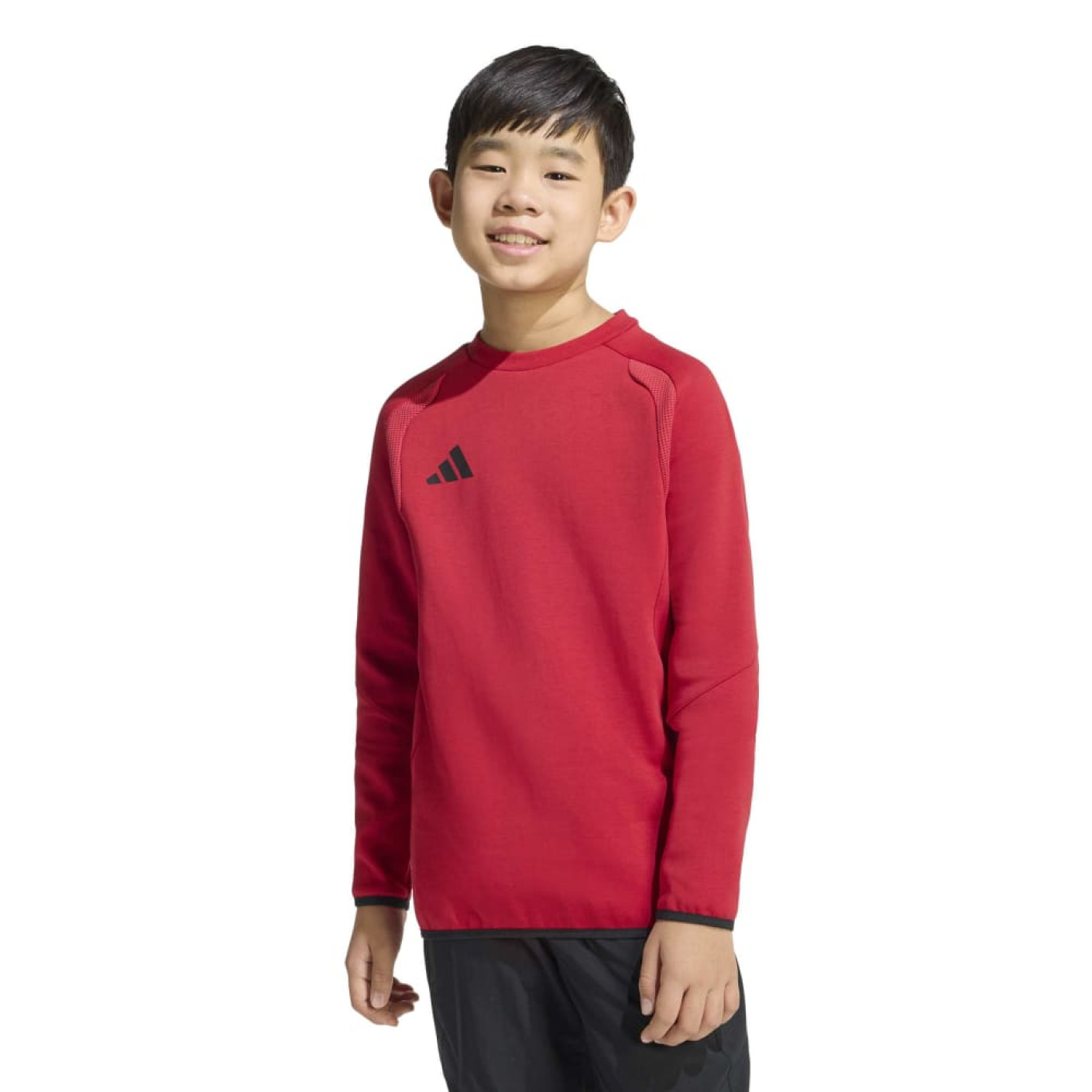 adidas Tiro Travel Crew Sweater Kids Rood Zwart