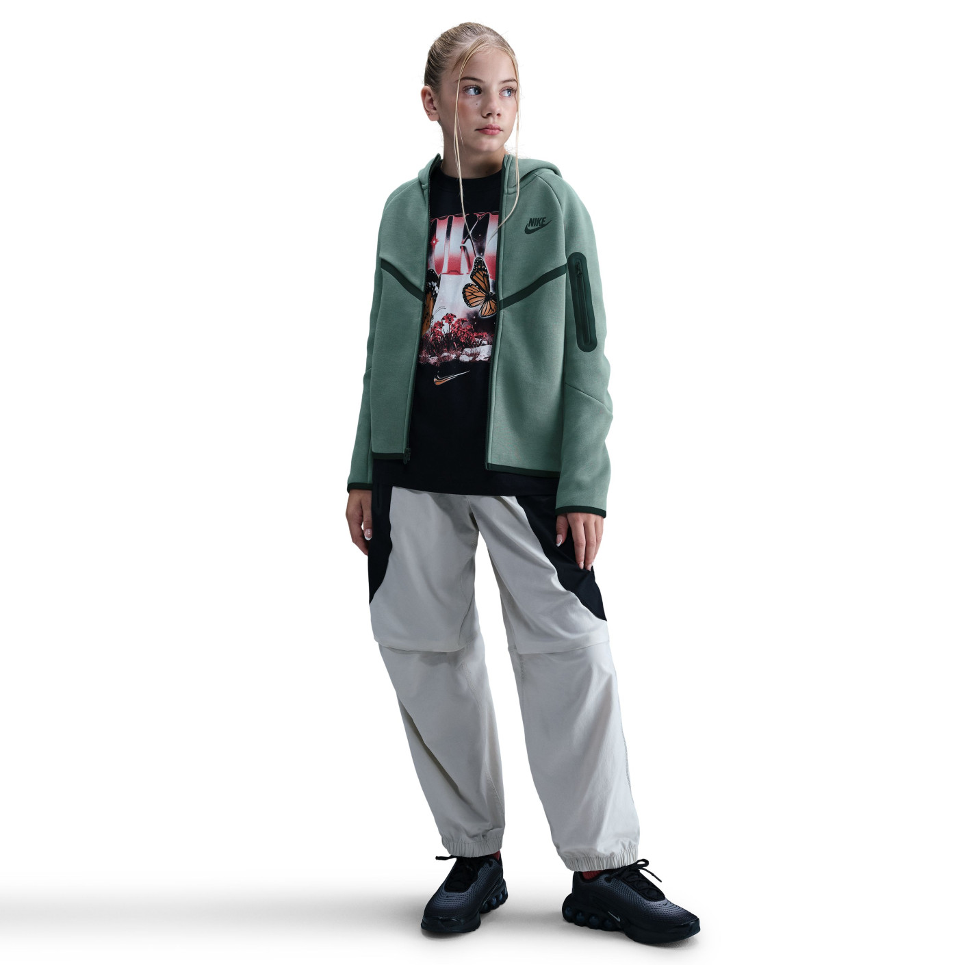 Nike Tech Fleece Sportswear Vest Kids Donkergroen Zwart