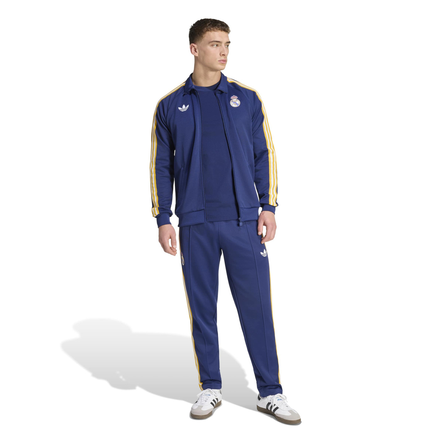 adidas Real Madrid Originals Trainingspak Full-Zip Donkerblauw Wit Goud