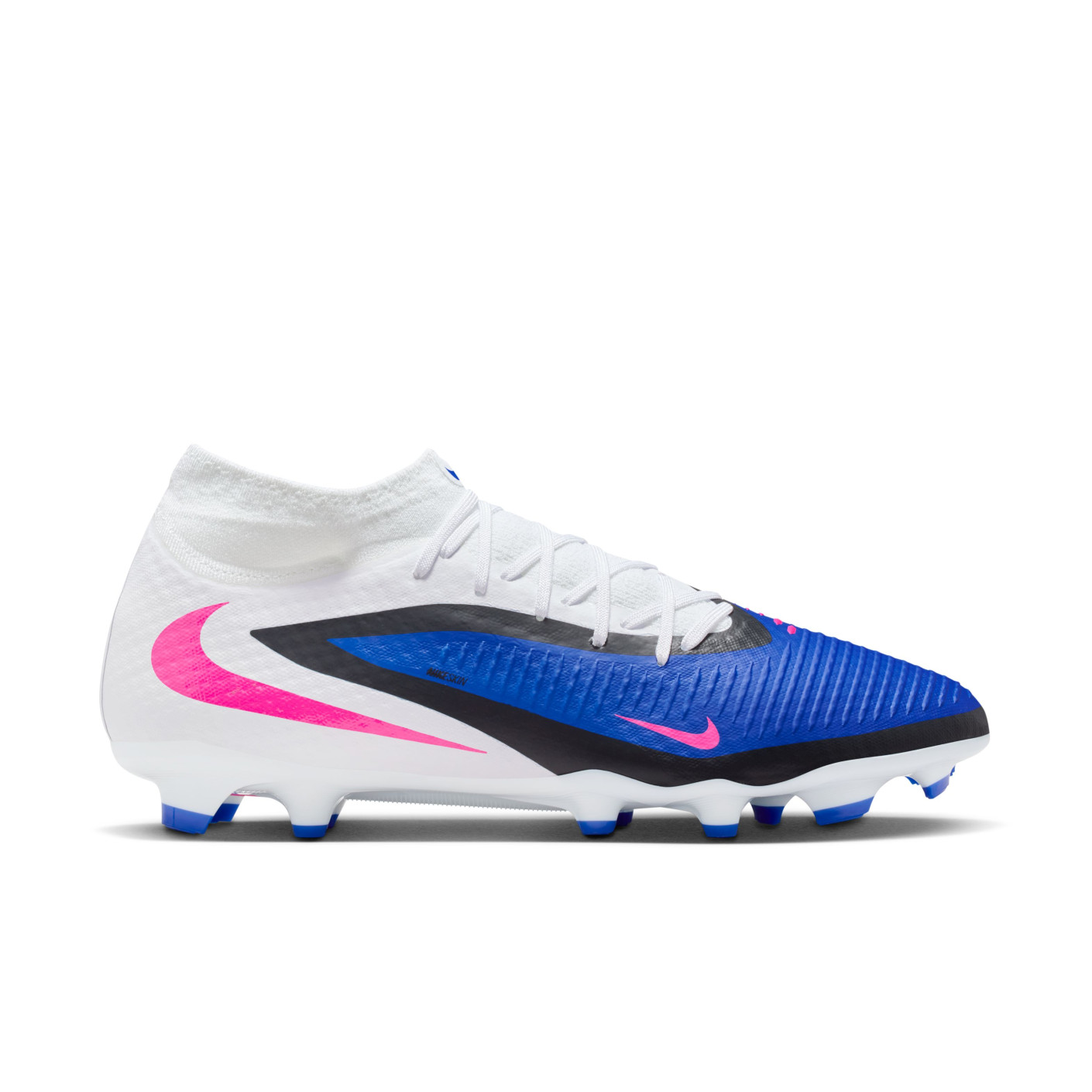 Nike Phantom 6 High Academy Grass/Artificial Grass Football Boots (MG) Blue White Hot Pink