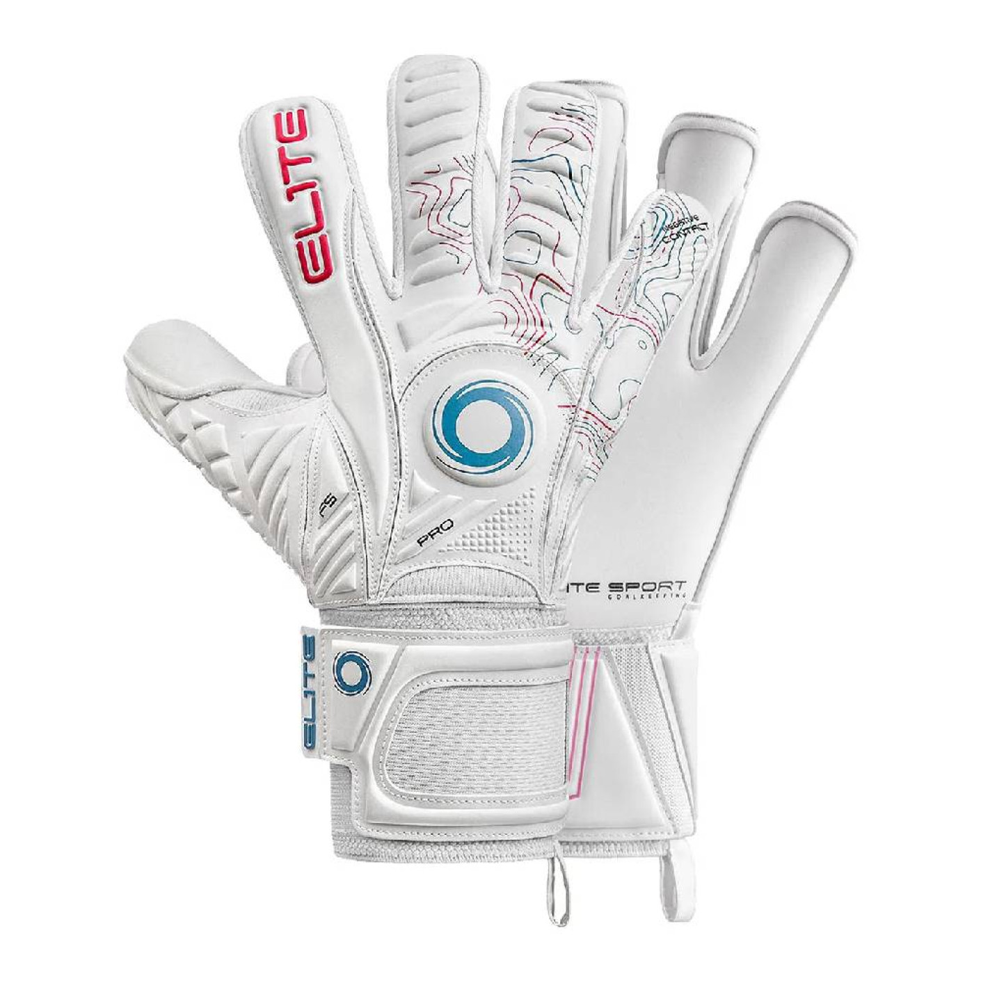 Elite Sport Pulsar Goalkeeper Gloves White Blue Red