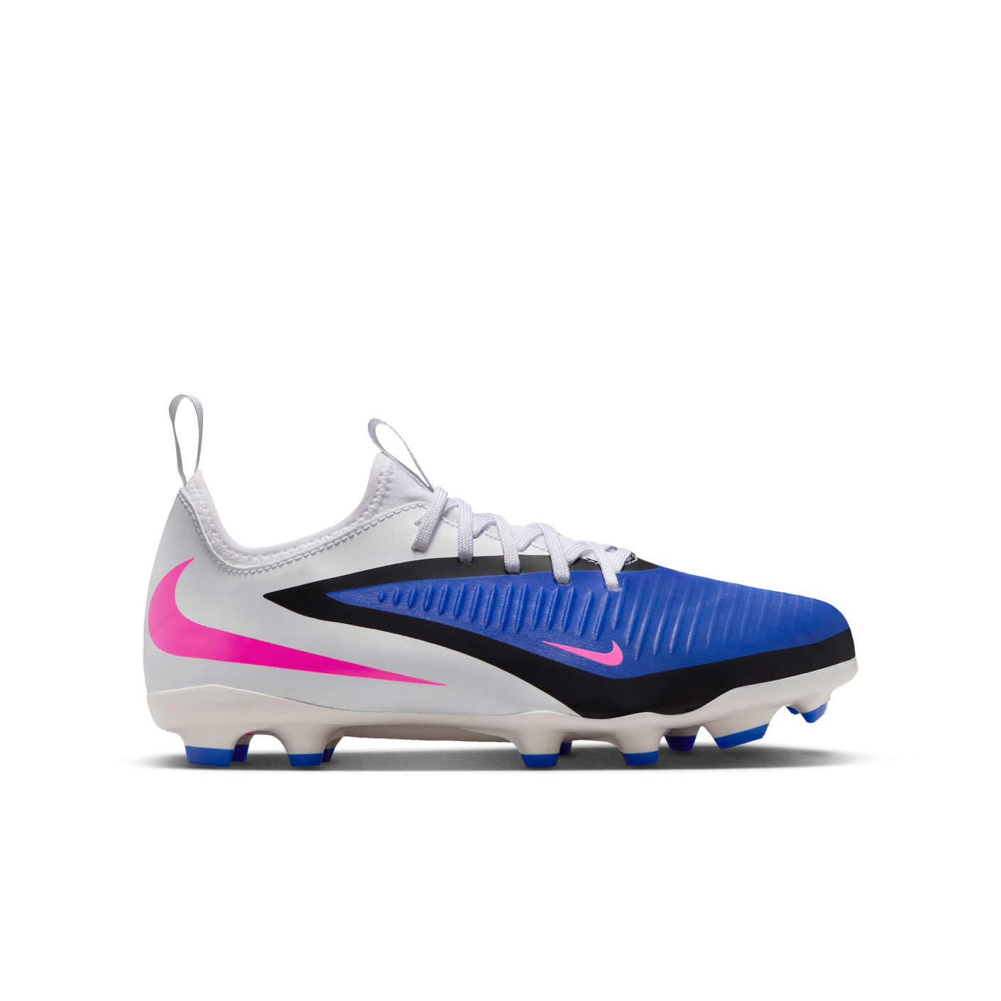 Nike Phantom 6 Low Academy Grass/Artificial Grass Football Boots (MG) Kids Blue White Hot Pink