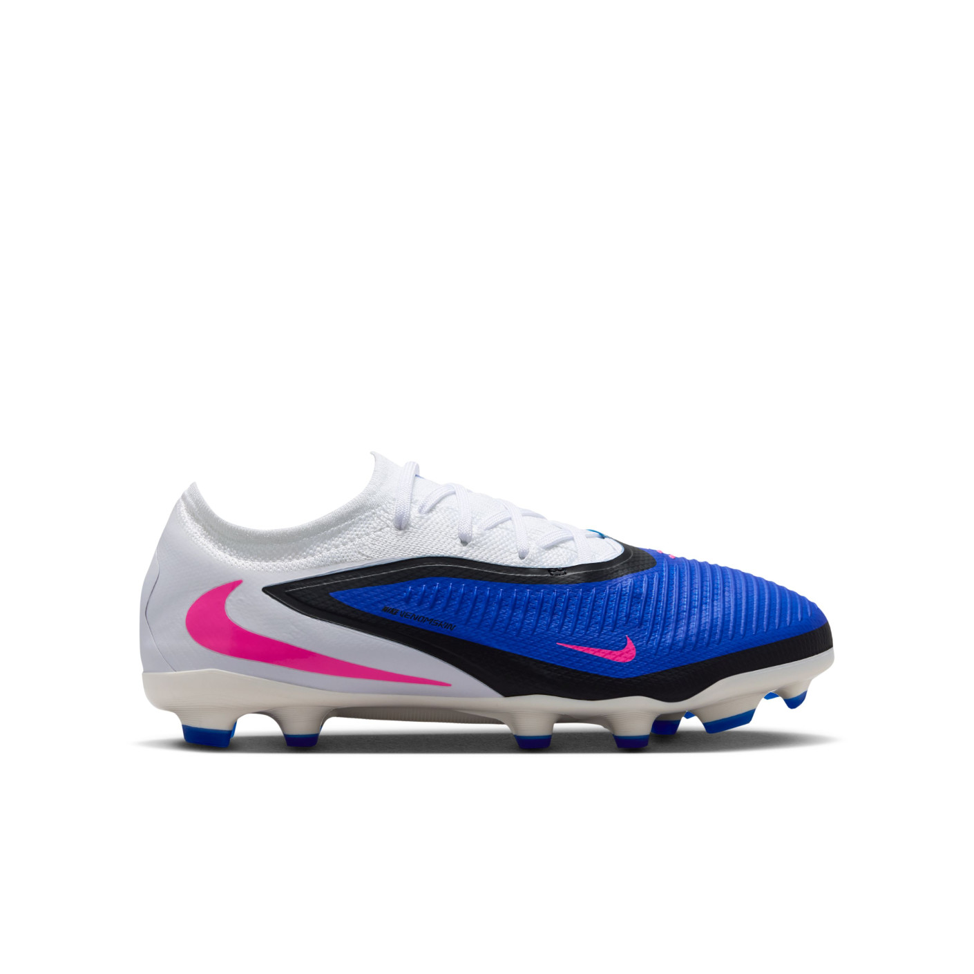 Nike Phantom 6 Low Pro Grass/Artificial Grass Football Boots (MG) Kids Blue White Hot Pink