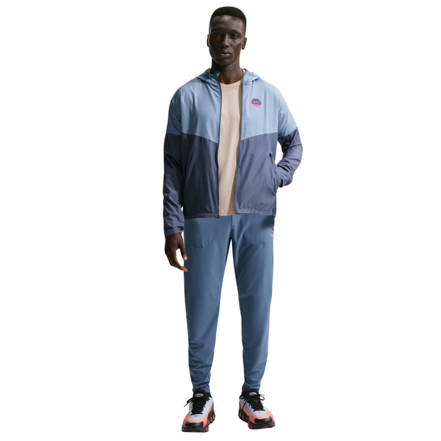 Nike Sportswear Sports Casual Tracksuit Light Blue Dark Blue