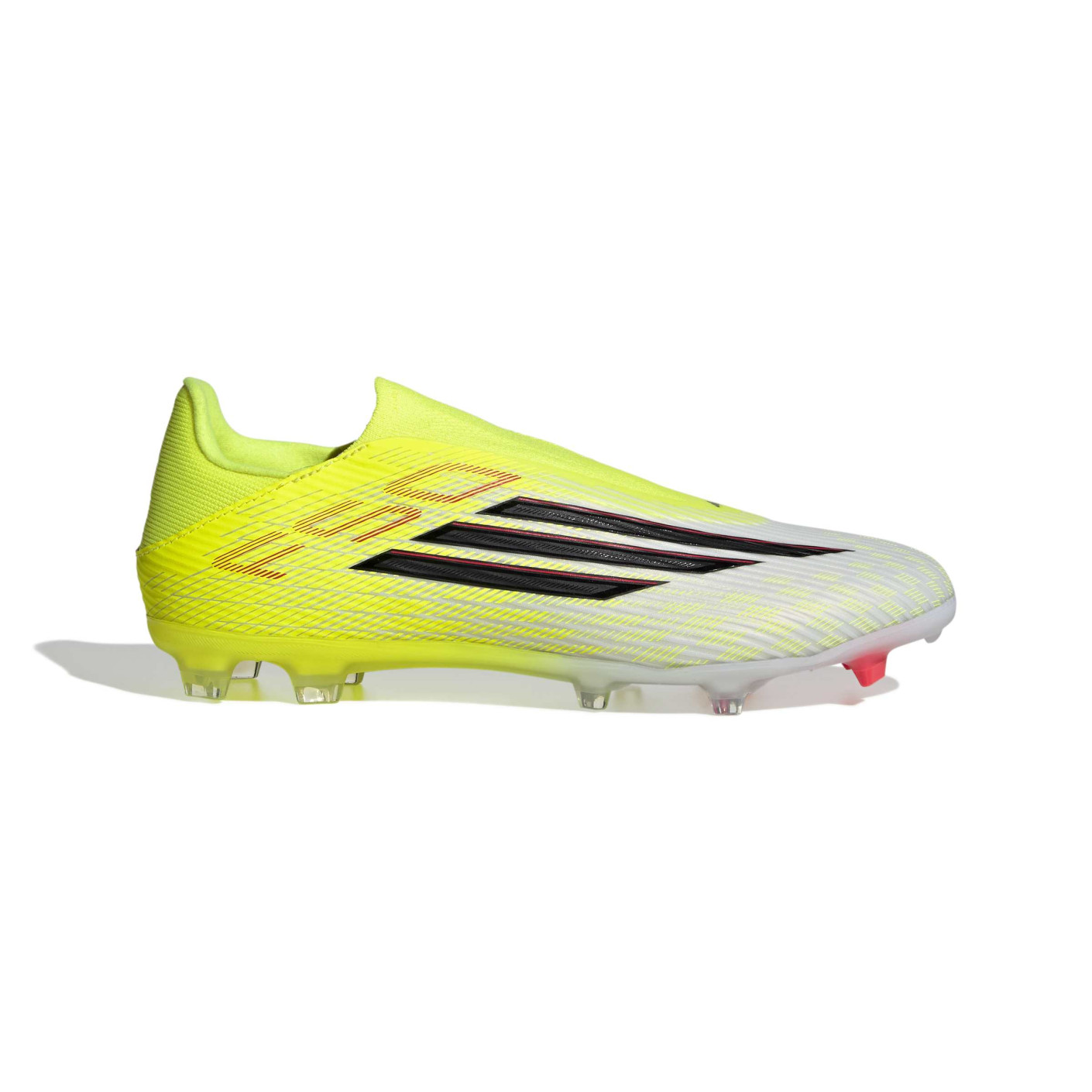 adidas F50 League Laceless Grass/Artificial Grass Football Boots (MG) Neon Yellow Black Red